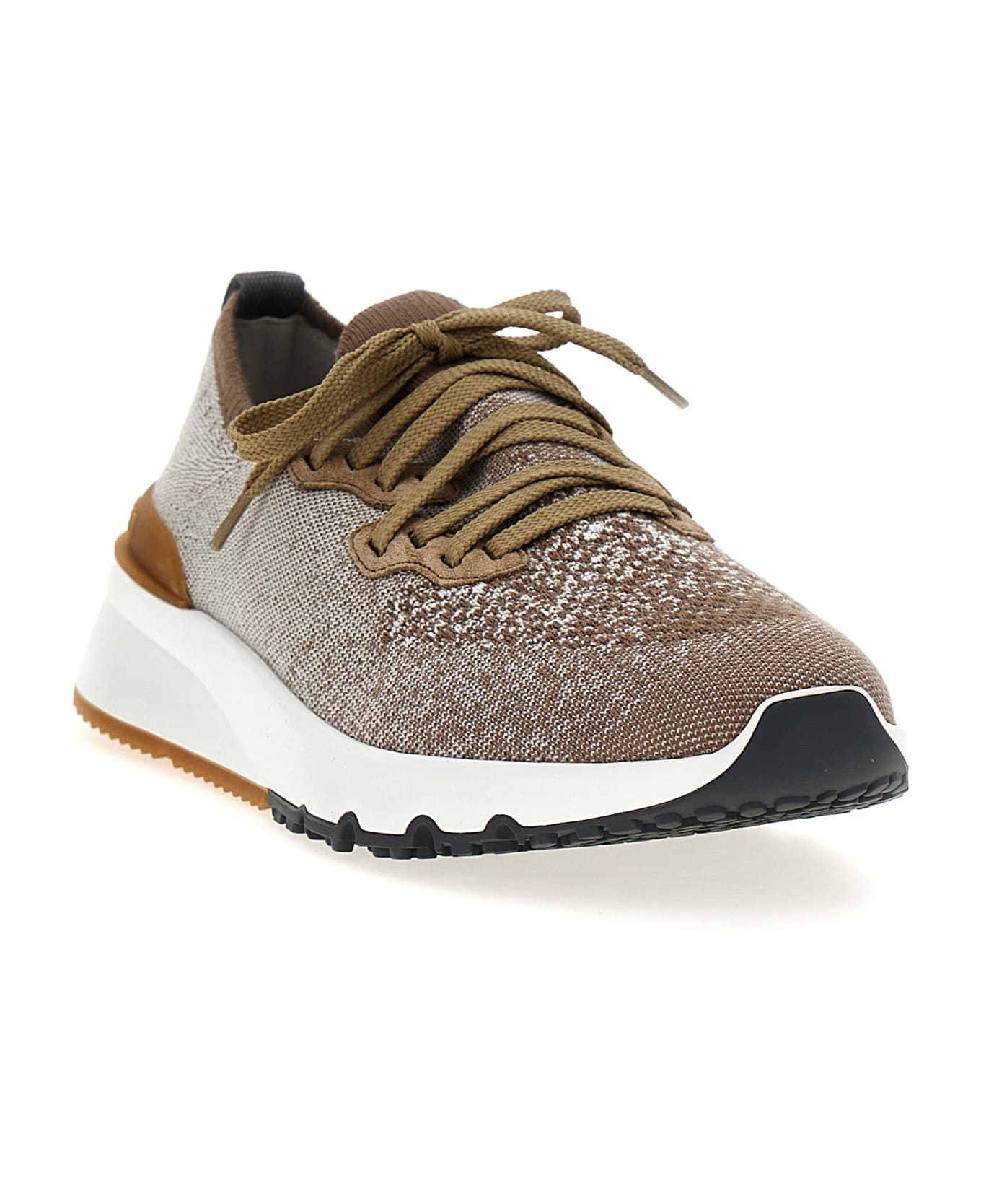 Brunello Cucinelli Knit Sneakers - Beige