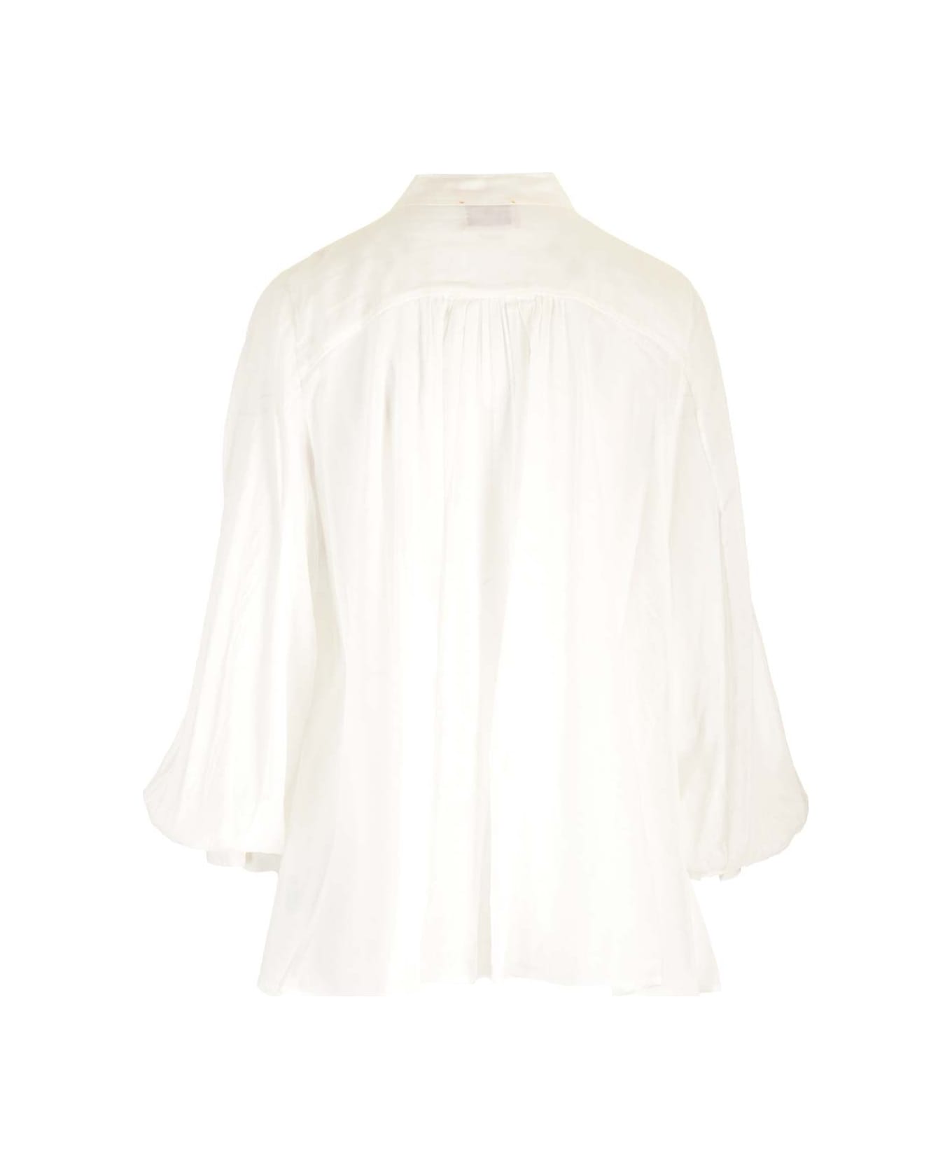 Forte_Forte Voile Bohemian-style Shirt - White