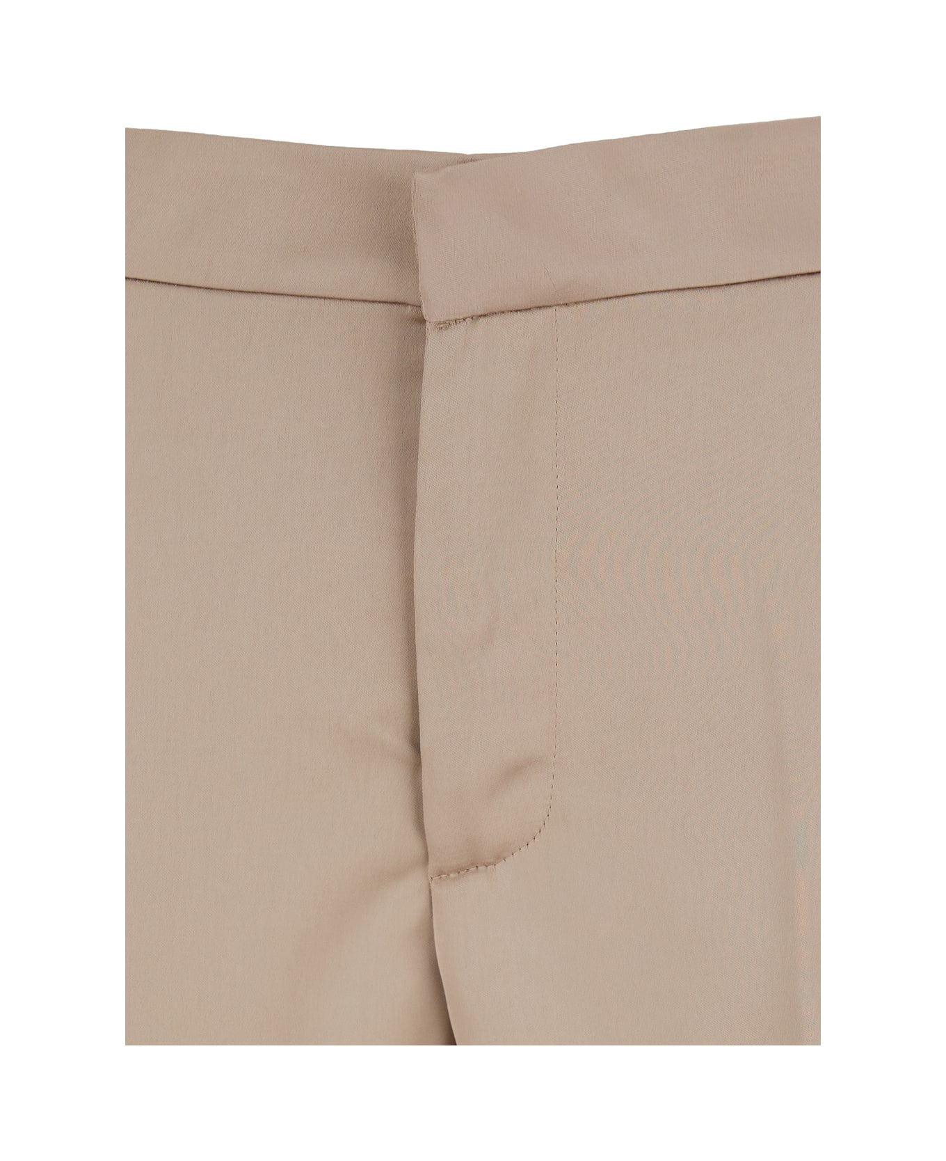 The Andamane Beige Pants With Pences On The Front In Tech Fabric Woman - Beige