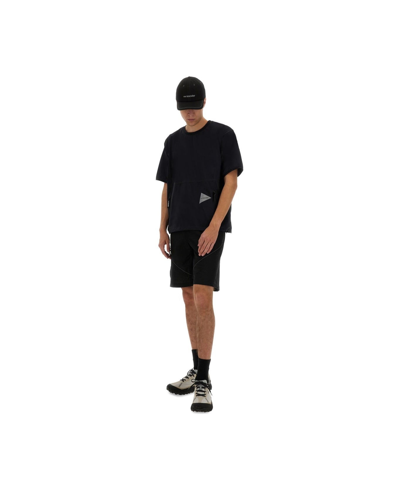 And Wander "pertex" T-shirt - BLACK