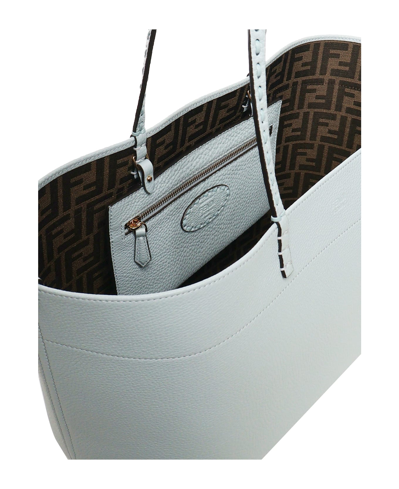 Fendi Medium Roll Bag - Clear Blue