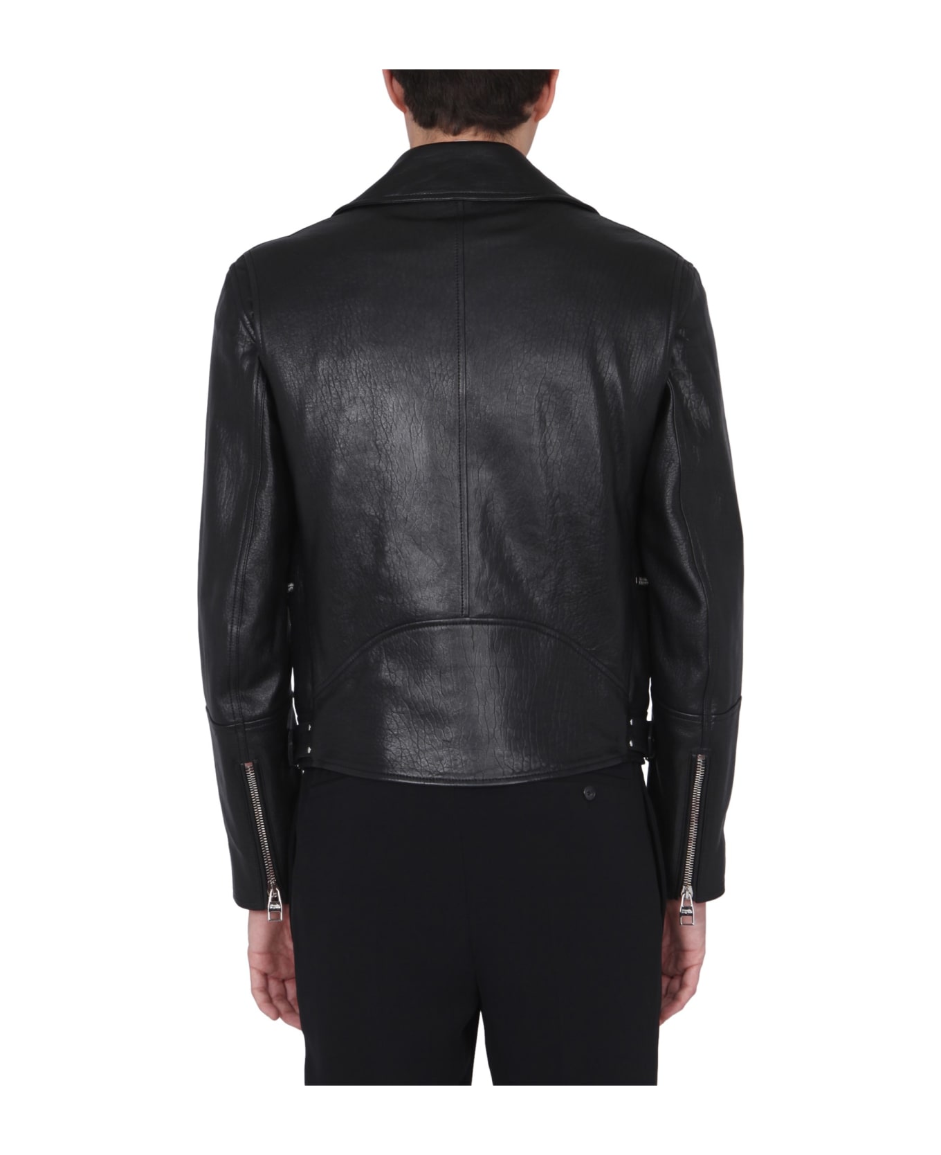 Alexander McQueen Leather Biker Jacket - Black レザージャケット