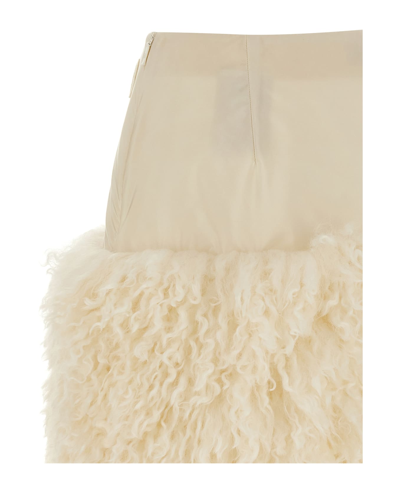 Moncler Teddy Insert Skirt - White