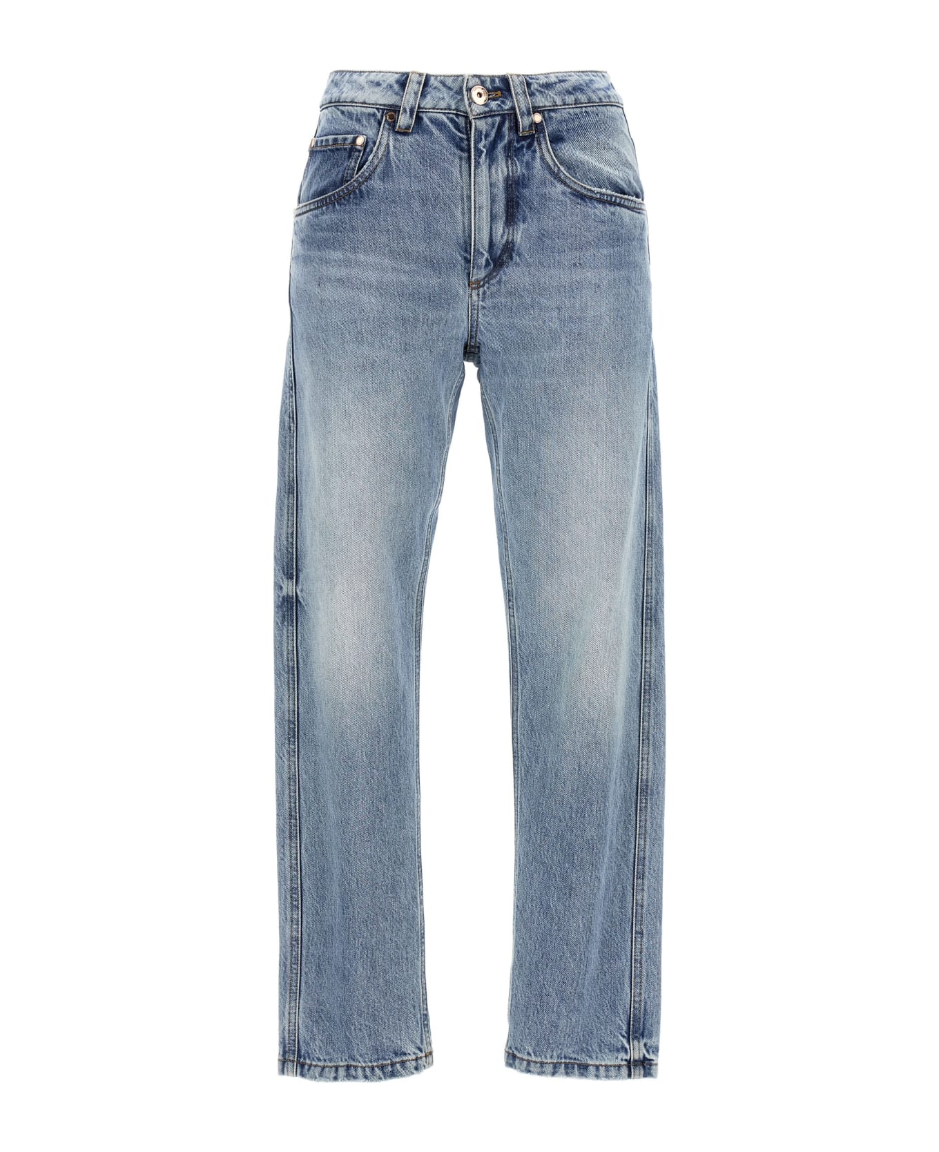 Brunello Cucinelli 'straight Leg Mid Rise' Jeans - Blue