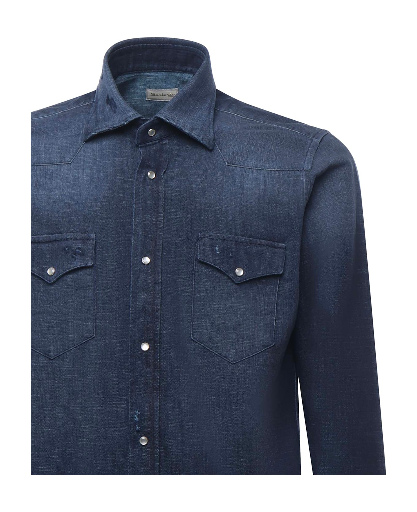 Sartorio Napoli Texas Cotton Denim Shirt - Blue