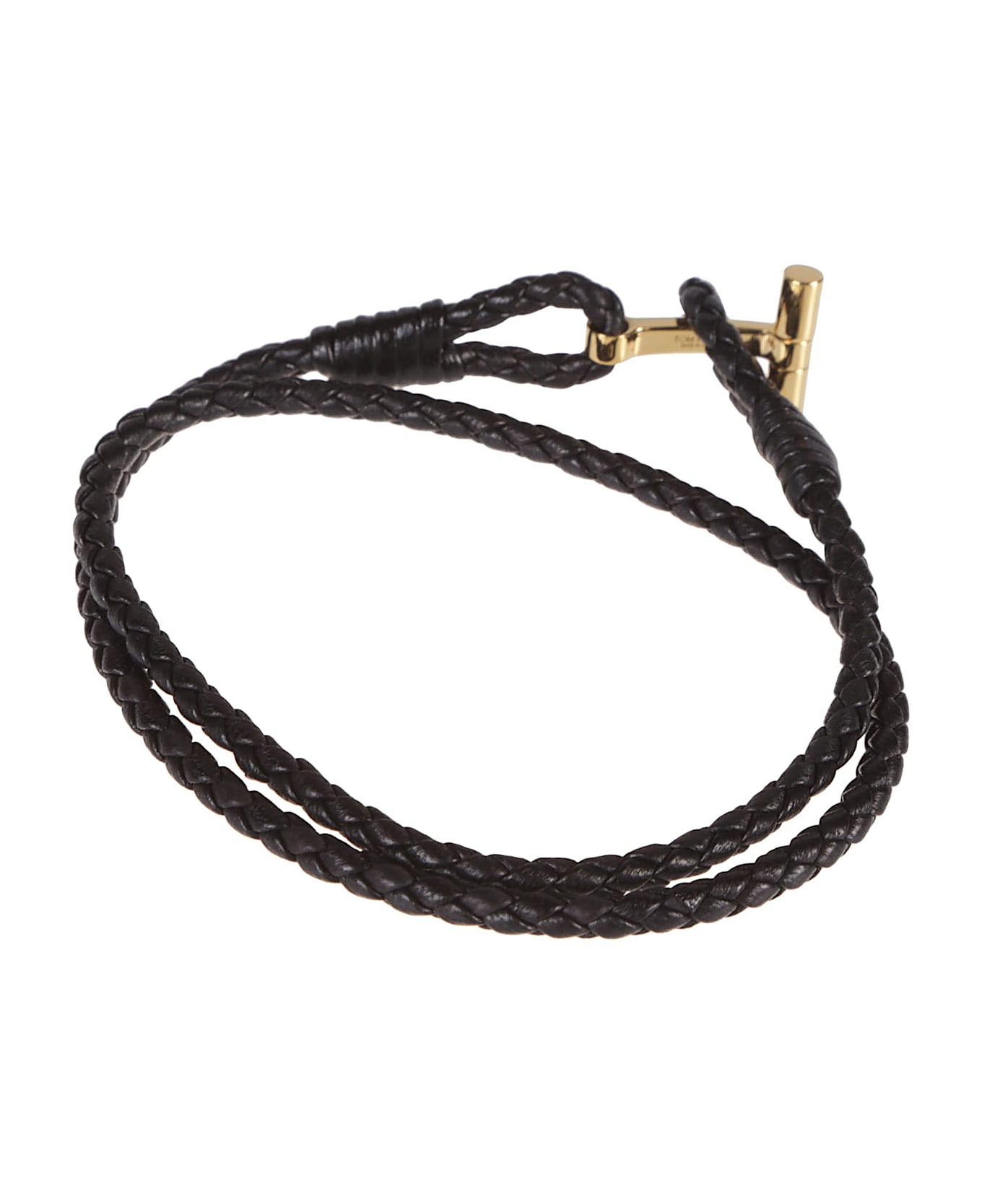 Tom Ford T Wrap Woven Bracelet - Black