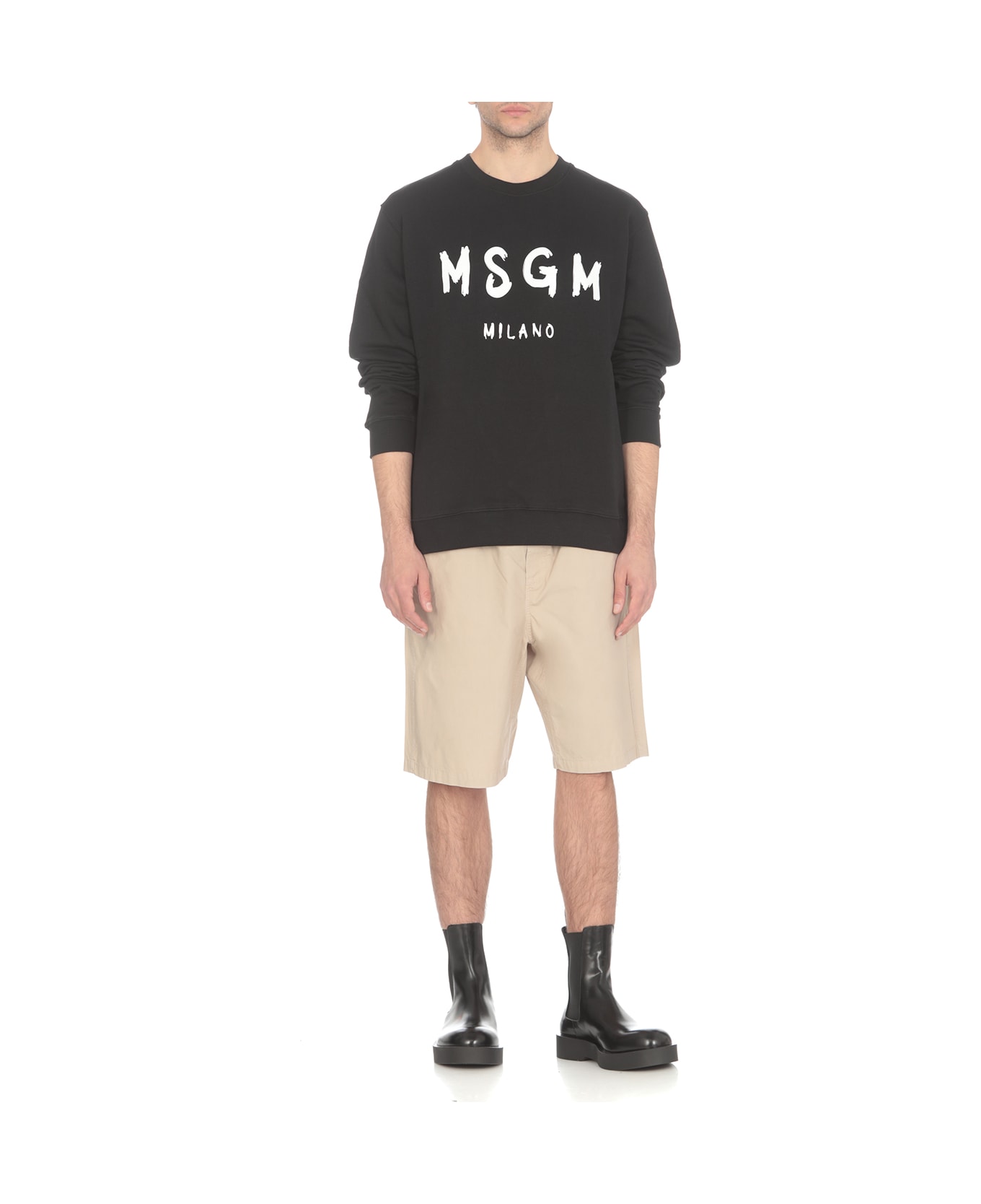 MSGM Sweatshirt With Logo - Black