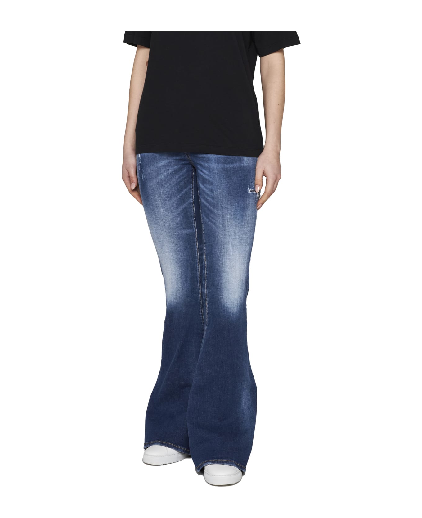 Dsquared2 High Rise Flare Jeans - Blue デニム