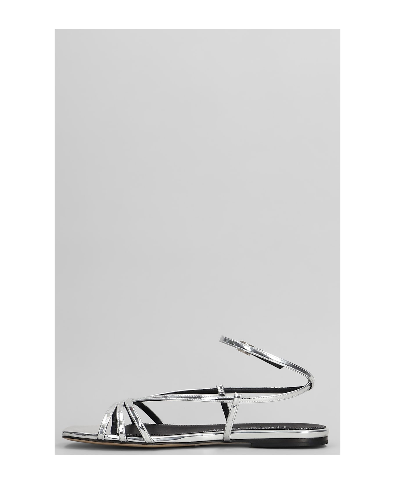 The Seller Flats In Silver Leather - silver