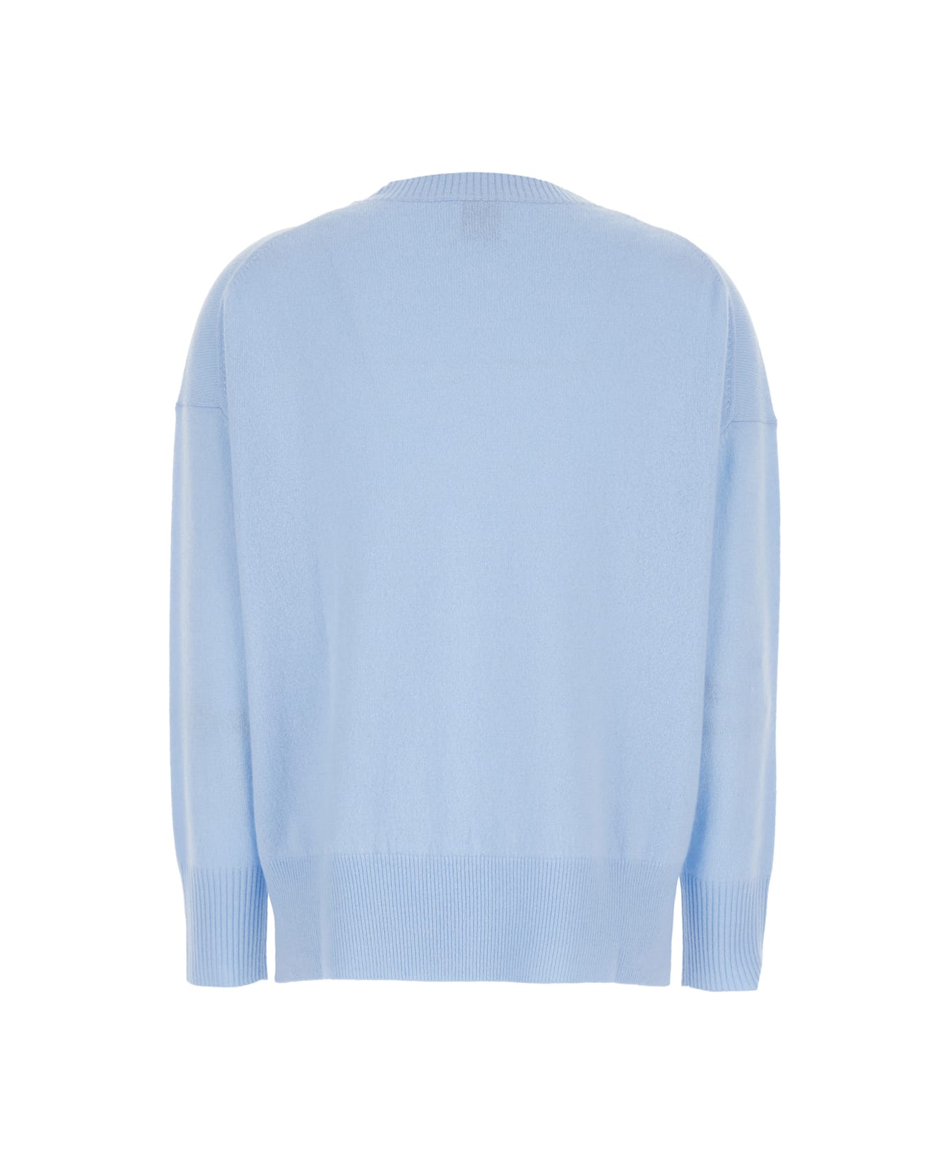 Allude Light Blue Crewneck Sweater In Cashmere Woman - Light blue