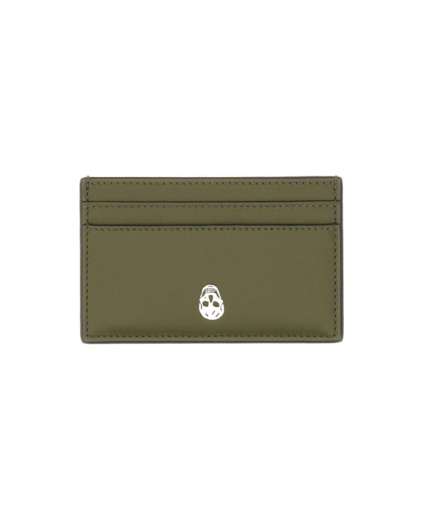 Alexander McQueen Card Holder "skull" - BROWN
