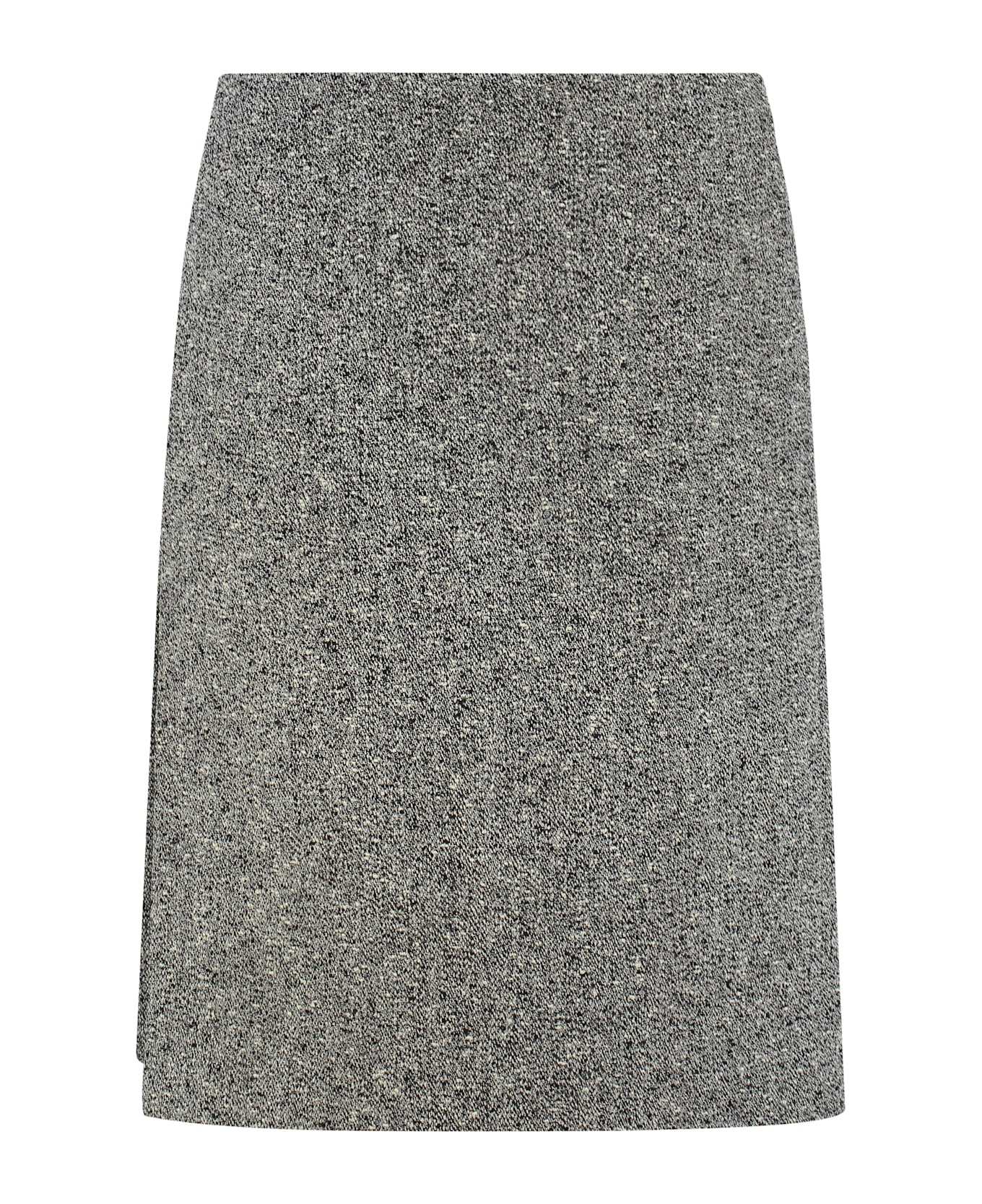 Gucci Gonna Mouliné In Wool And Cotton - grey