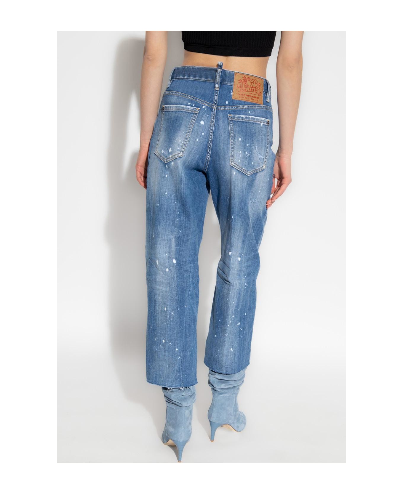 Dsquared2 Wide-leg Distressed Jeans