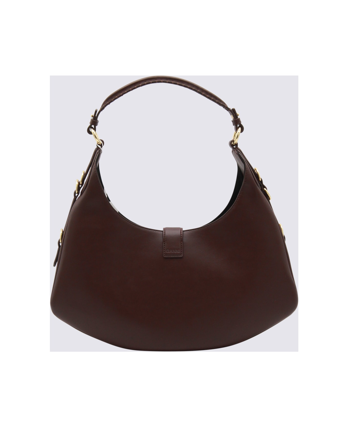 Ganni Brown Shoulder Bag - CHICORY COFFEE