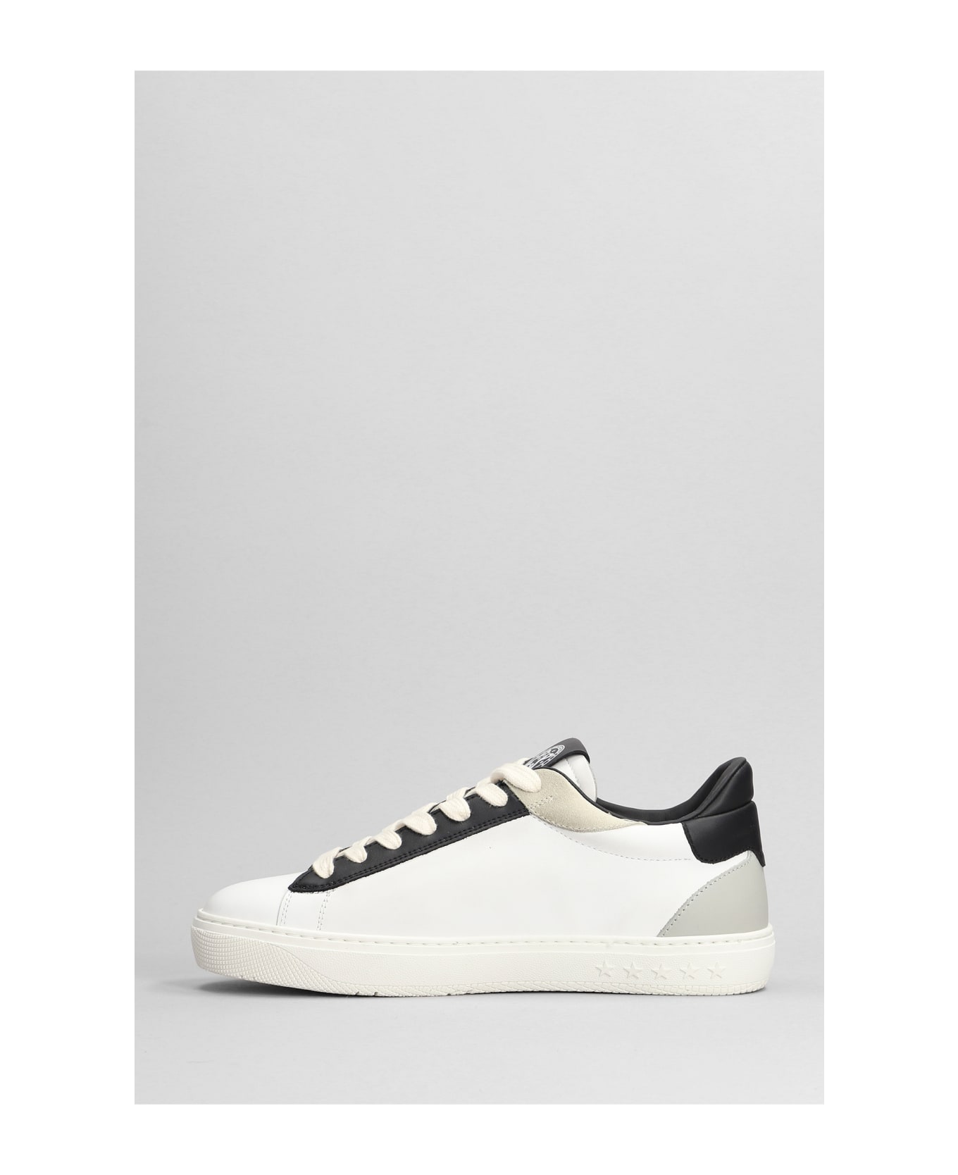 Enterprise Japan Sneakers In White Suede And Leather - White and black スニーカー