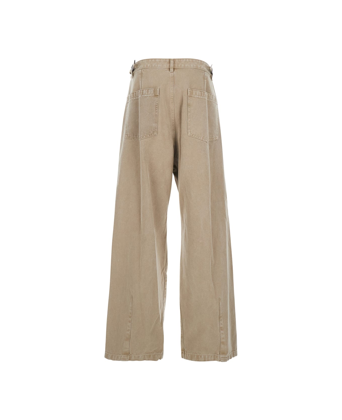 WOOYOUNGMI Beige Pants With Belt Loops In Cotton Man - Beige