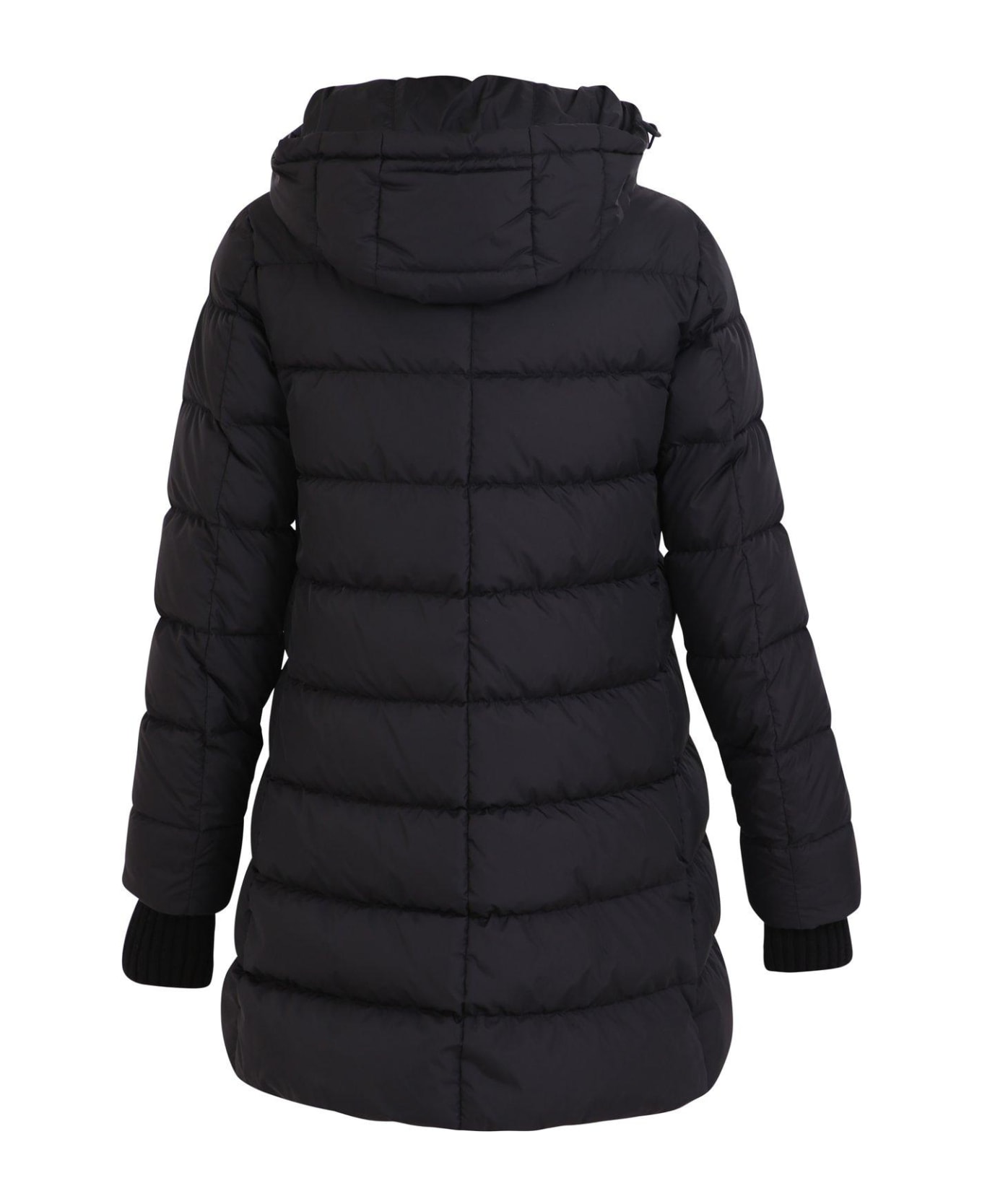 Herno Hooded Zip-up Puffer Jacket - Black