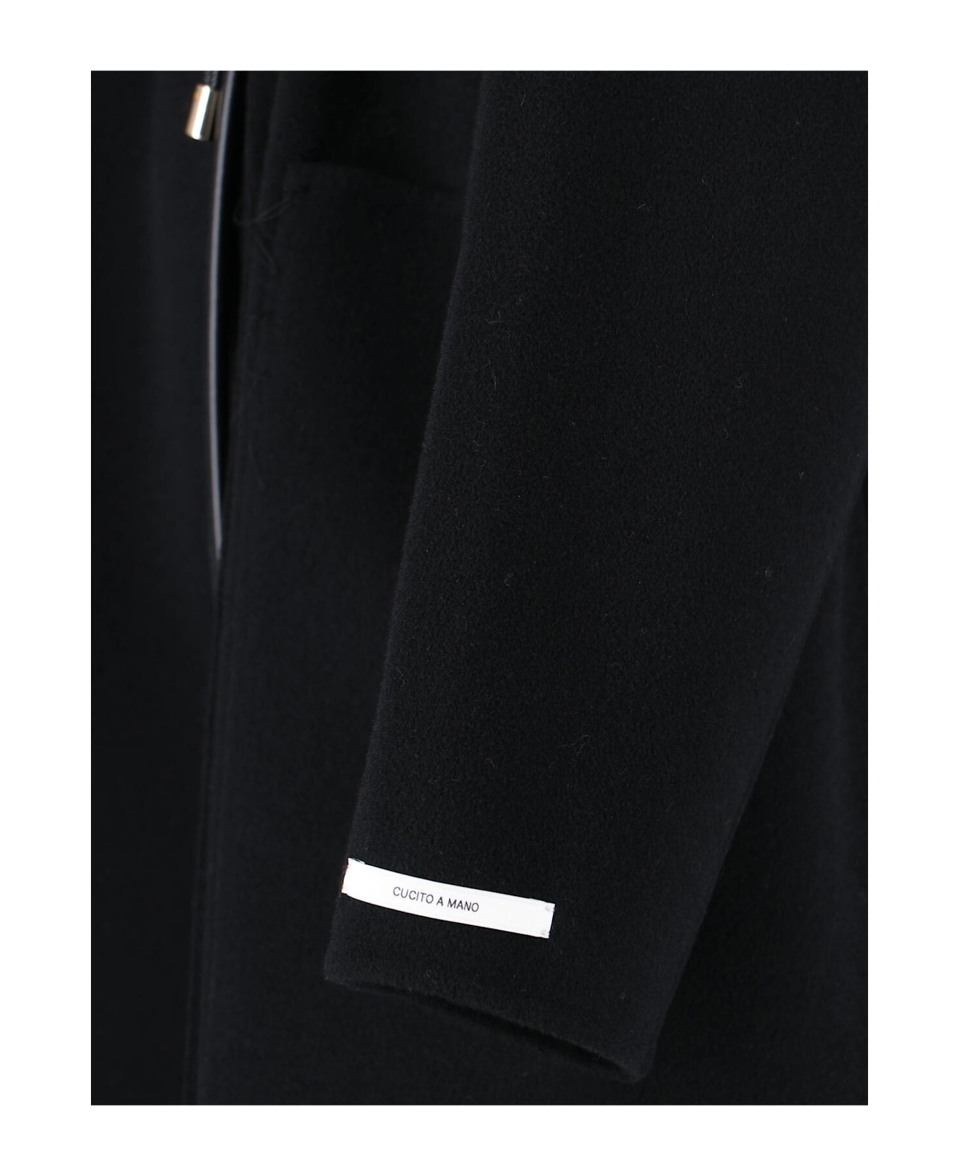 SportMax Virgin Wool Dressing Gown Coat - Black