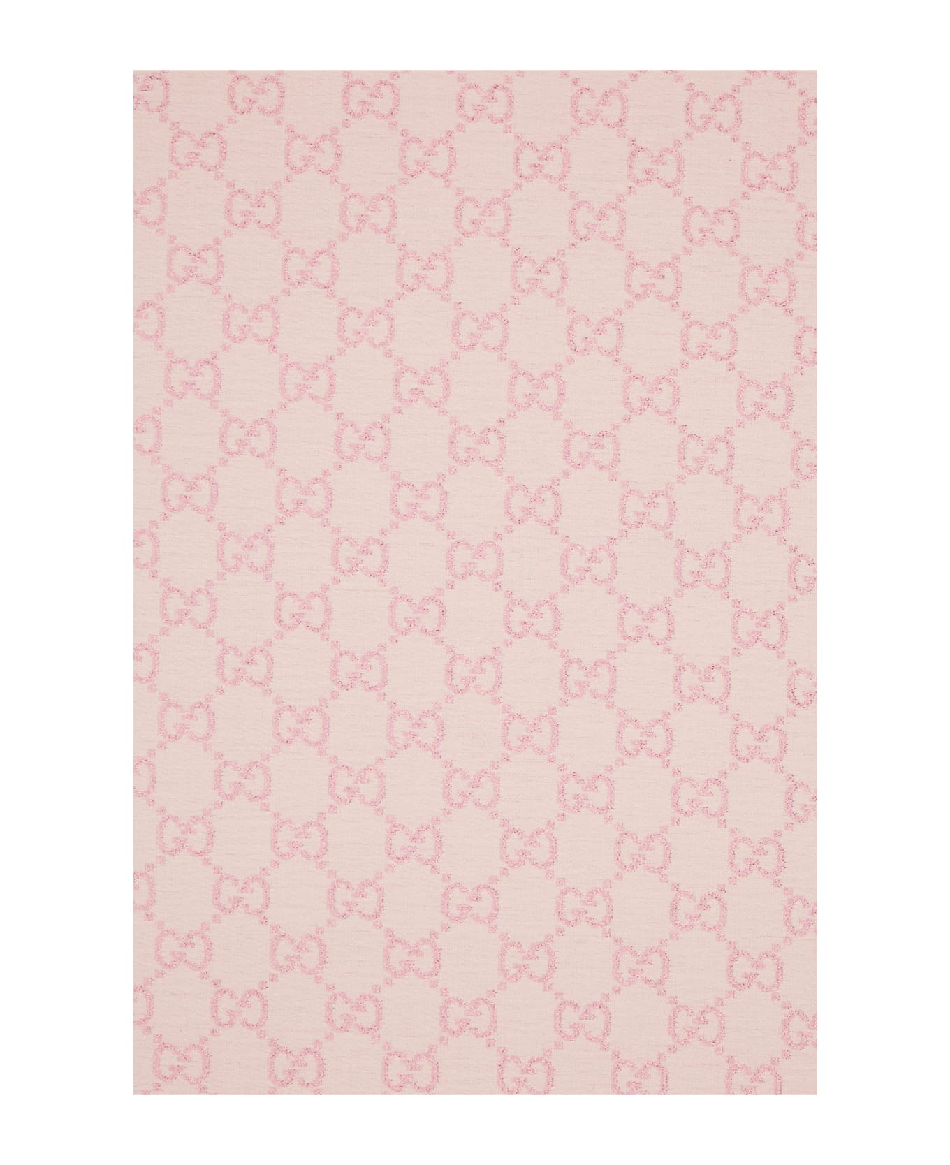 Gucci Embroidered Wool Blend Reversible Scarf - Rosa