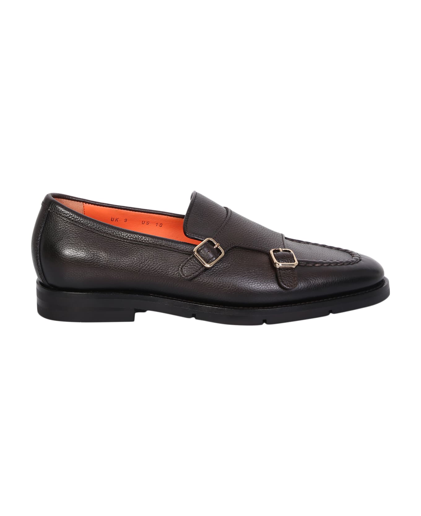 Santoni Double Strap Monk Shoes Brown - Brown