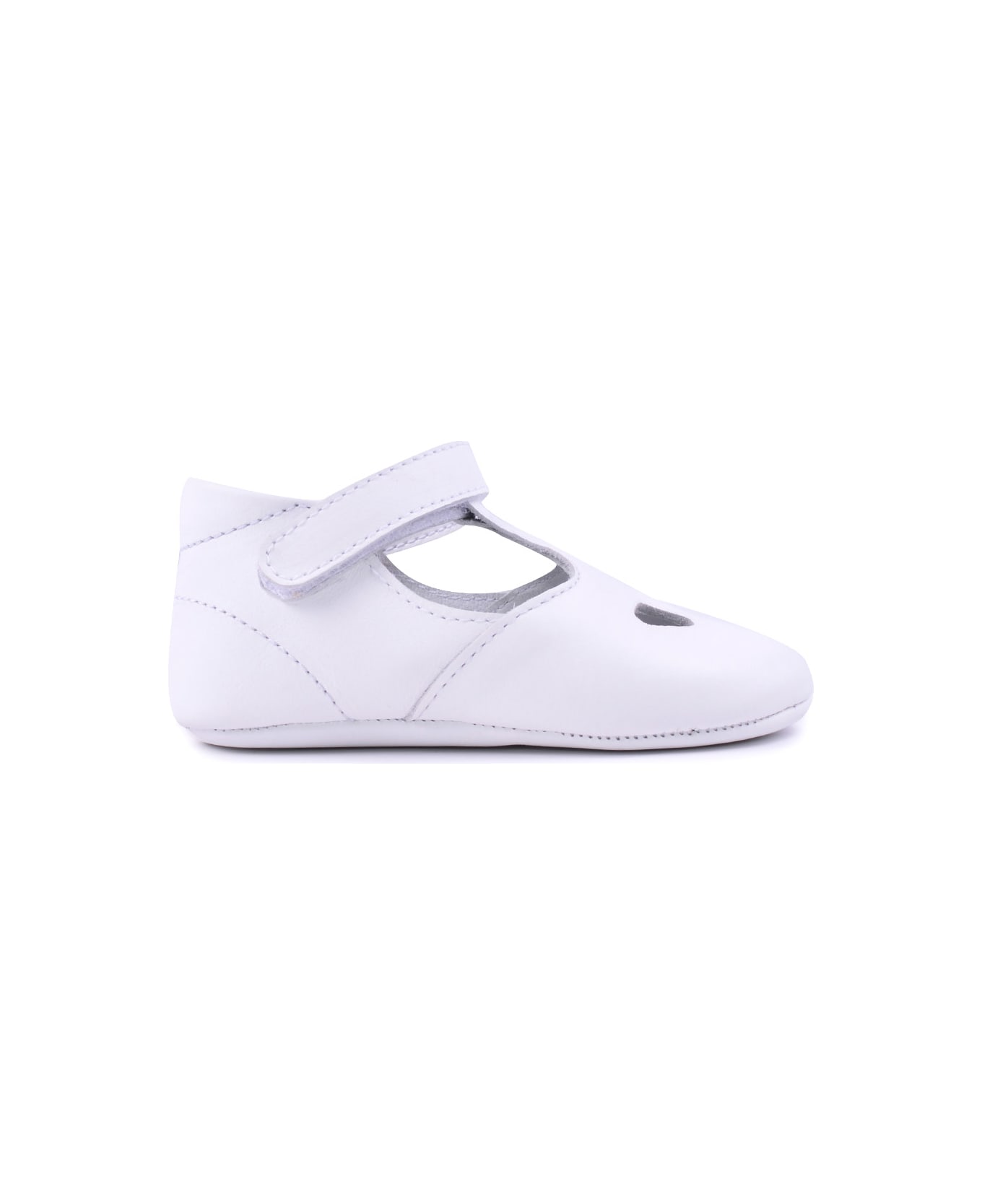 Gallucci Leather Shoes With Buckle - White