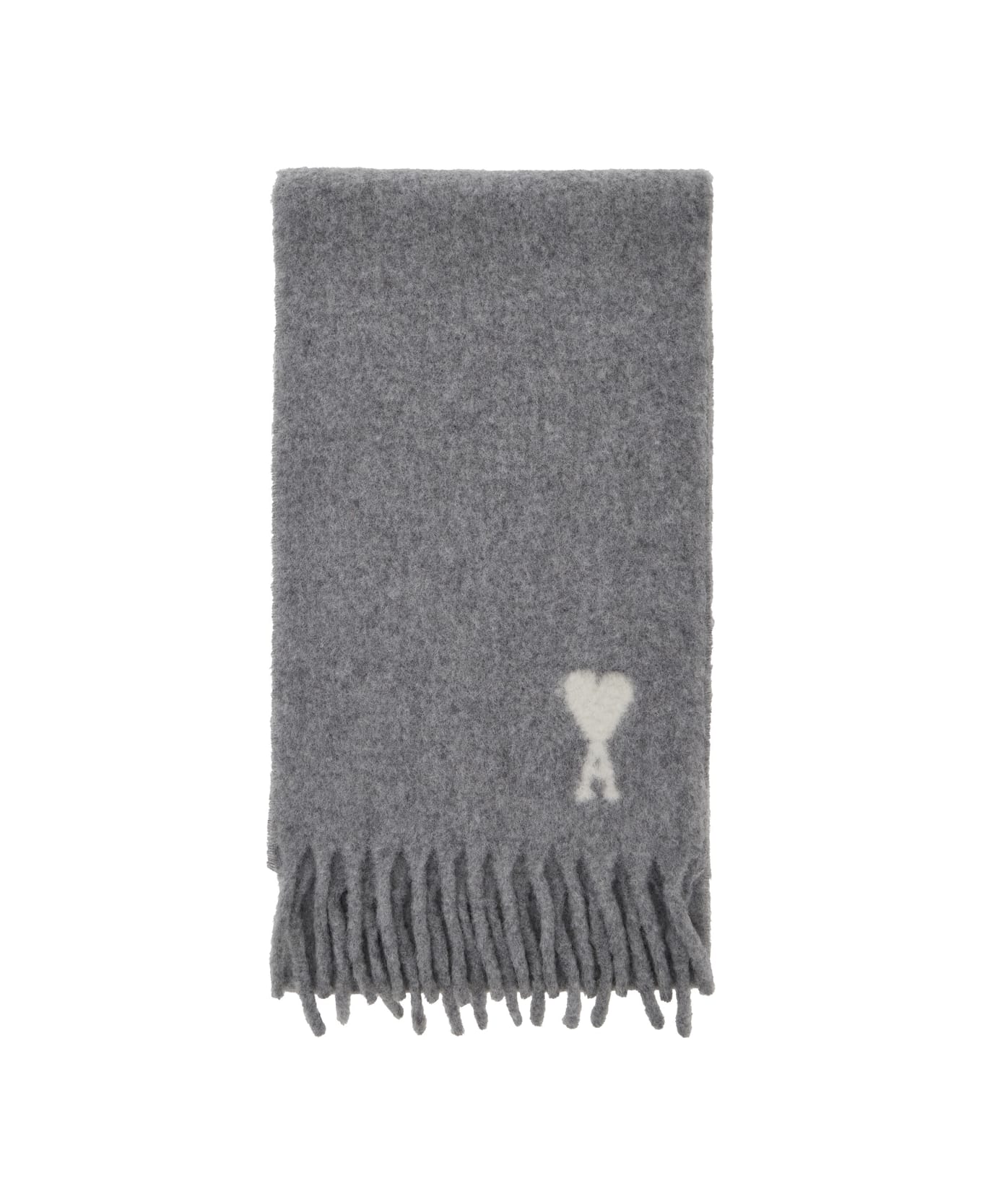 Ami Alexandre Mattiussi Off White Ami De Coeur Scarf Baby B4 - Grey