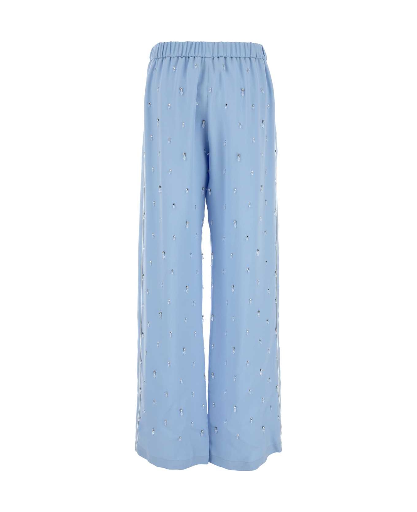 Gucci Powder Blue Crepe Wide-leg Pant - LAVENDERAURAMIX