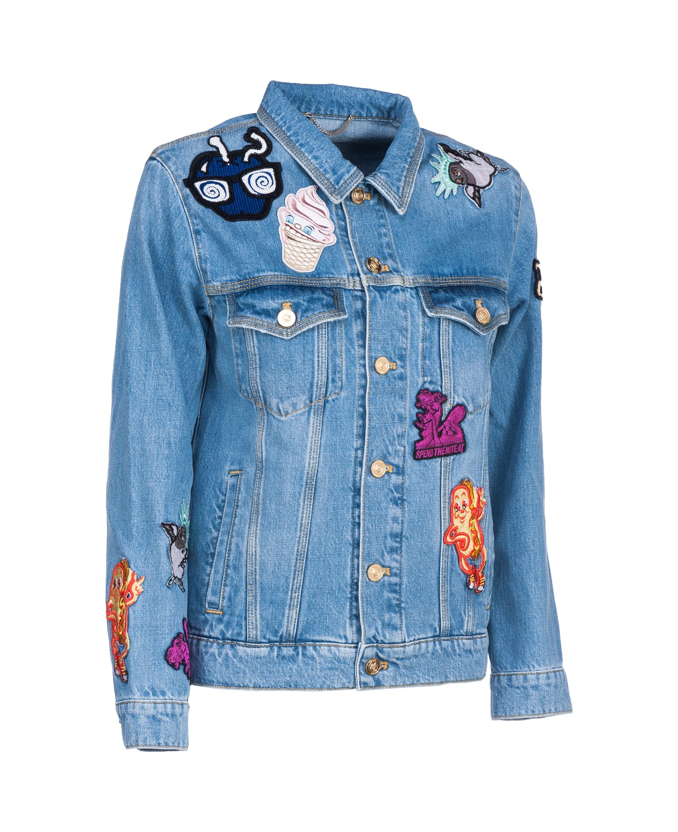 Kenzo Patches Denim Jacket - BLUE