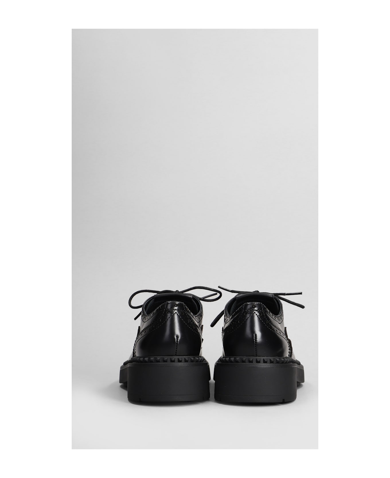 Ash Mercer Lace Up Shoes In Black Leather - black