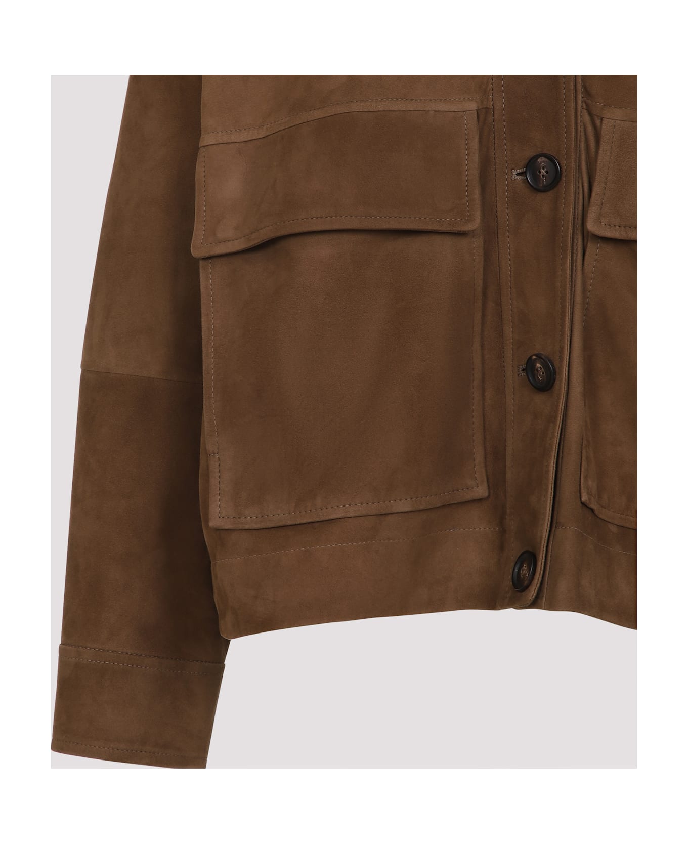 Brunello Cucinelli Suede Jacket - Sesamo