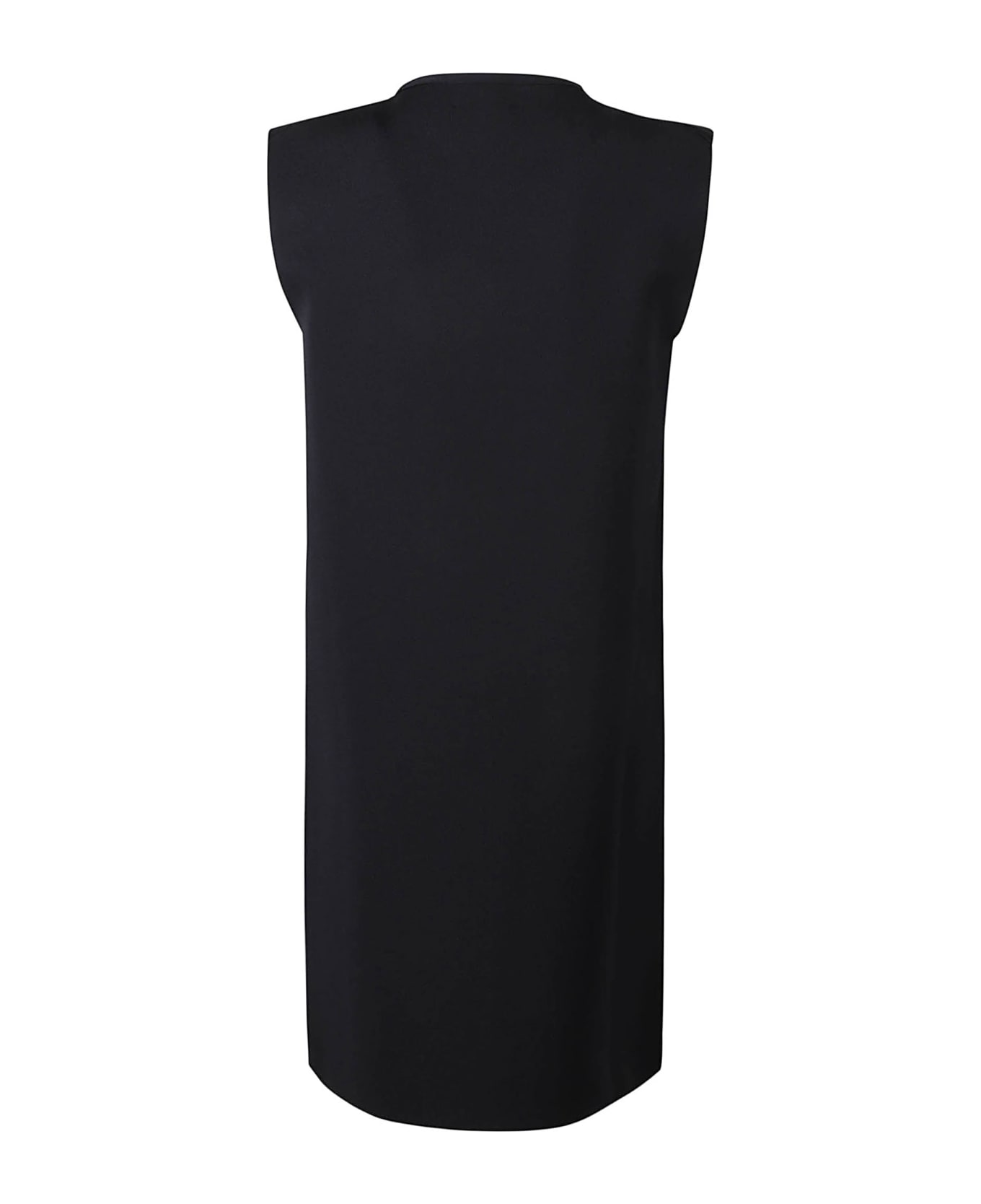Jil Sander Crewneck Sleeve Dress - Black