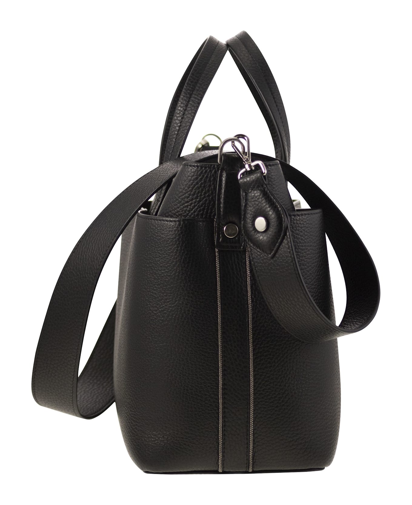 Fabiana Filippi Black Leather Totes - Black
