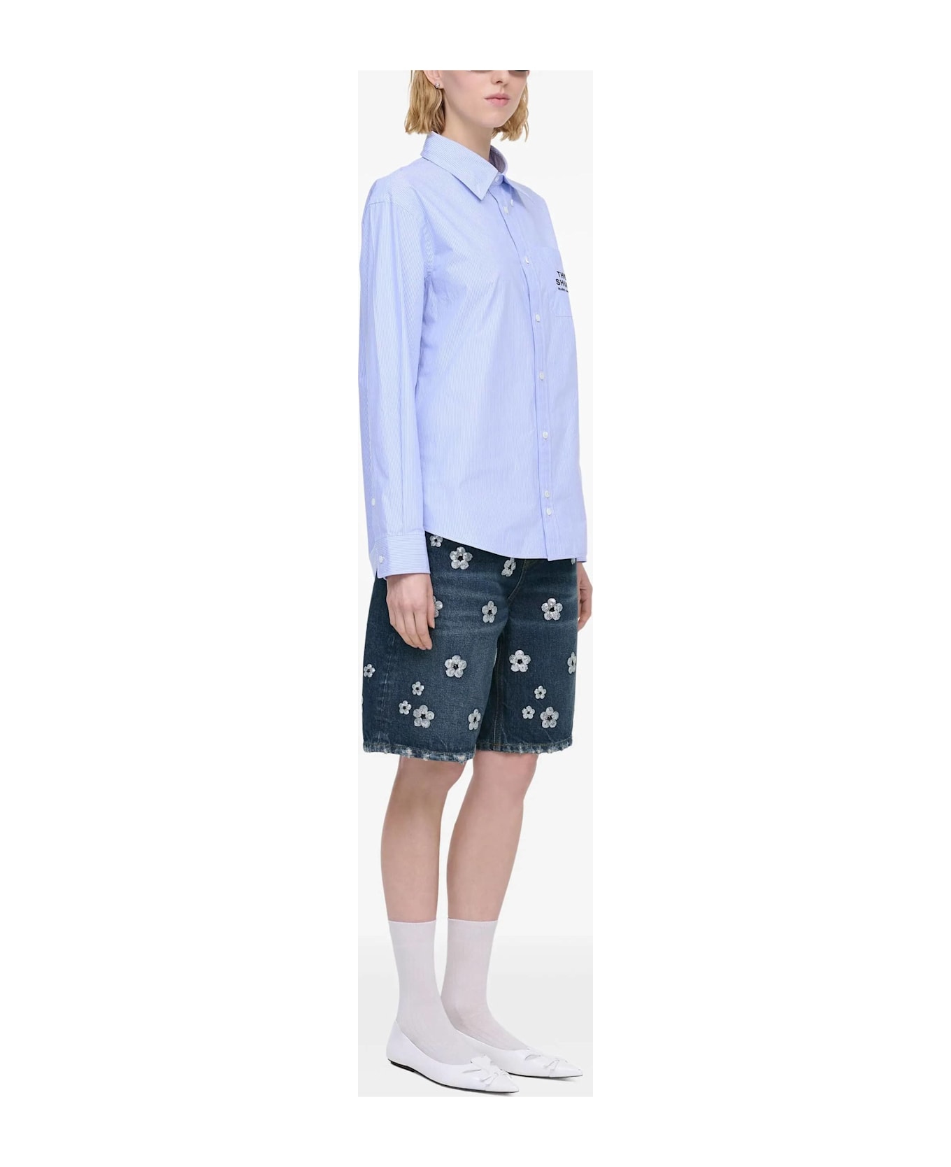 Marc Jacobs The Striped Shirt - Sky Blue