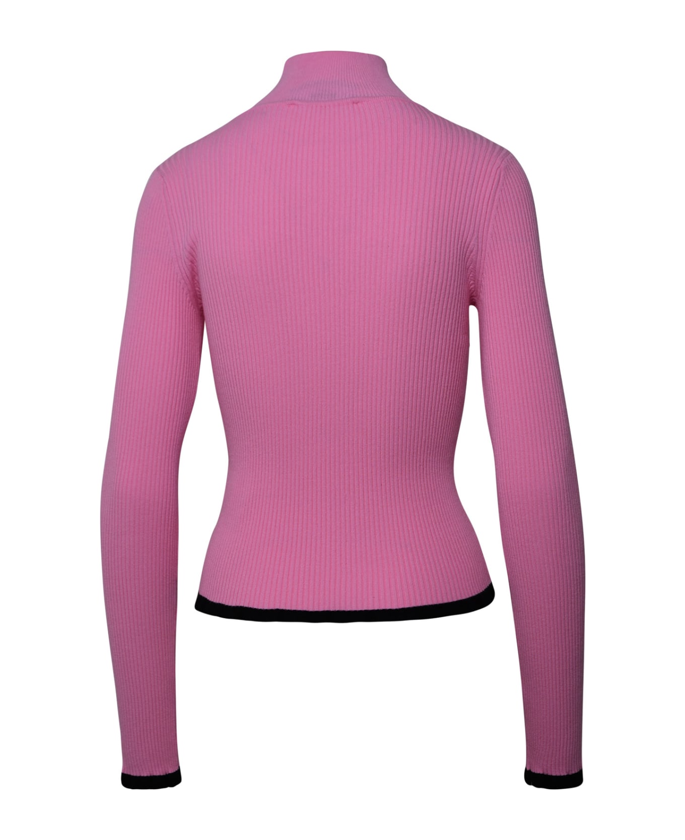 MSGM Pink Viscose Turtleneck Sweater - Pink