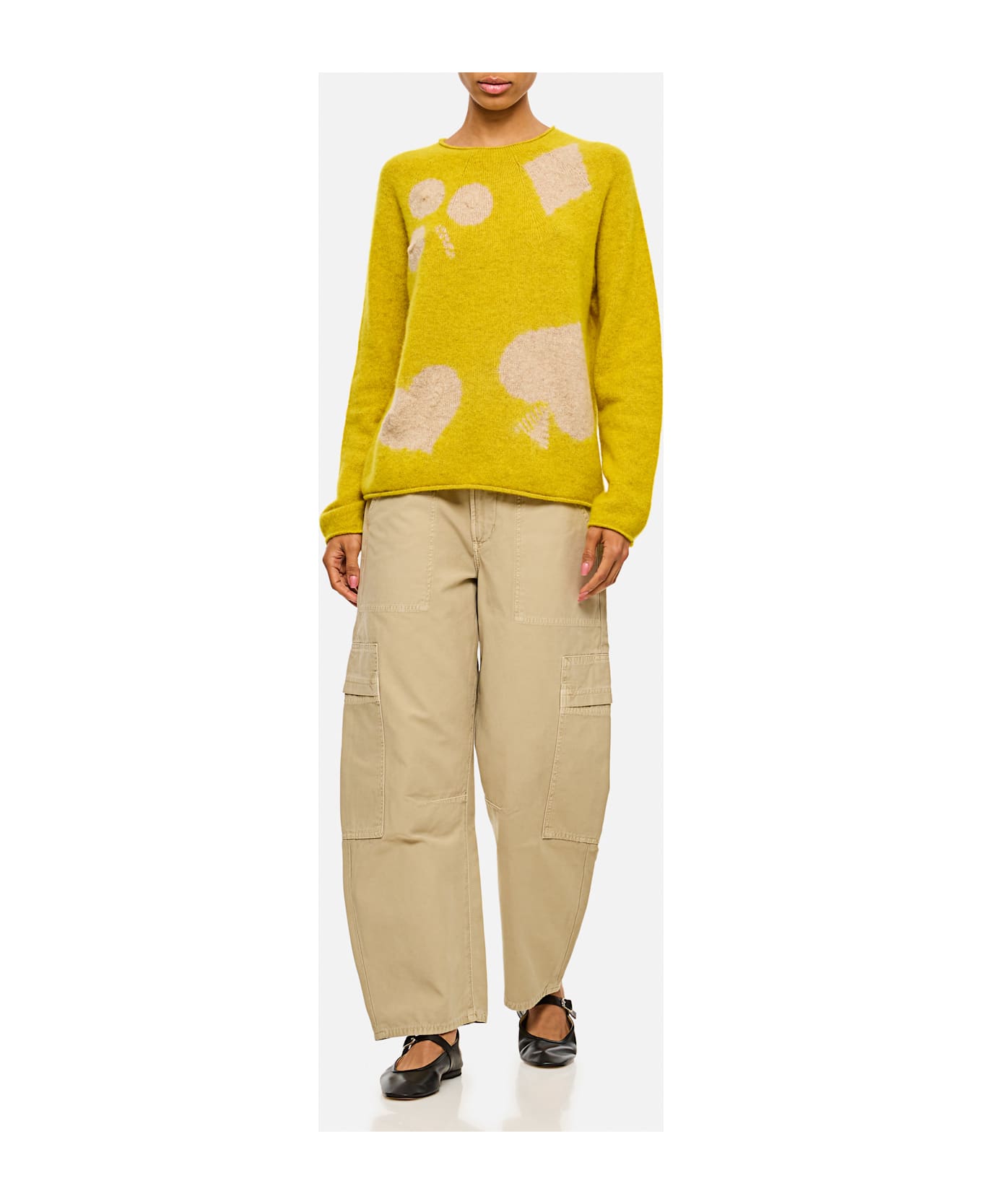 Suzusan Cashmere Seamless Pullover Long - Yellow