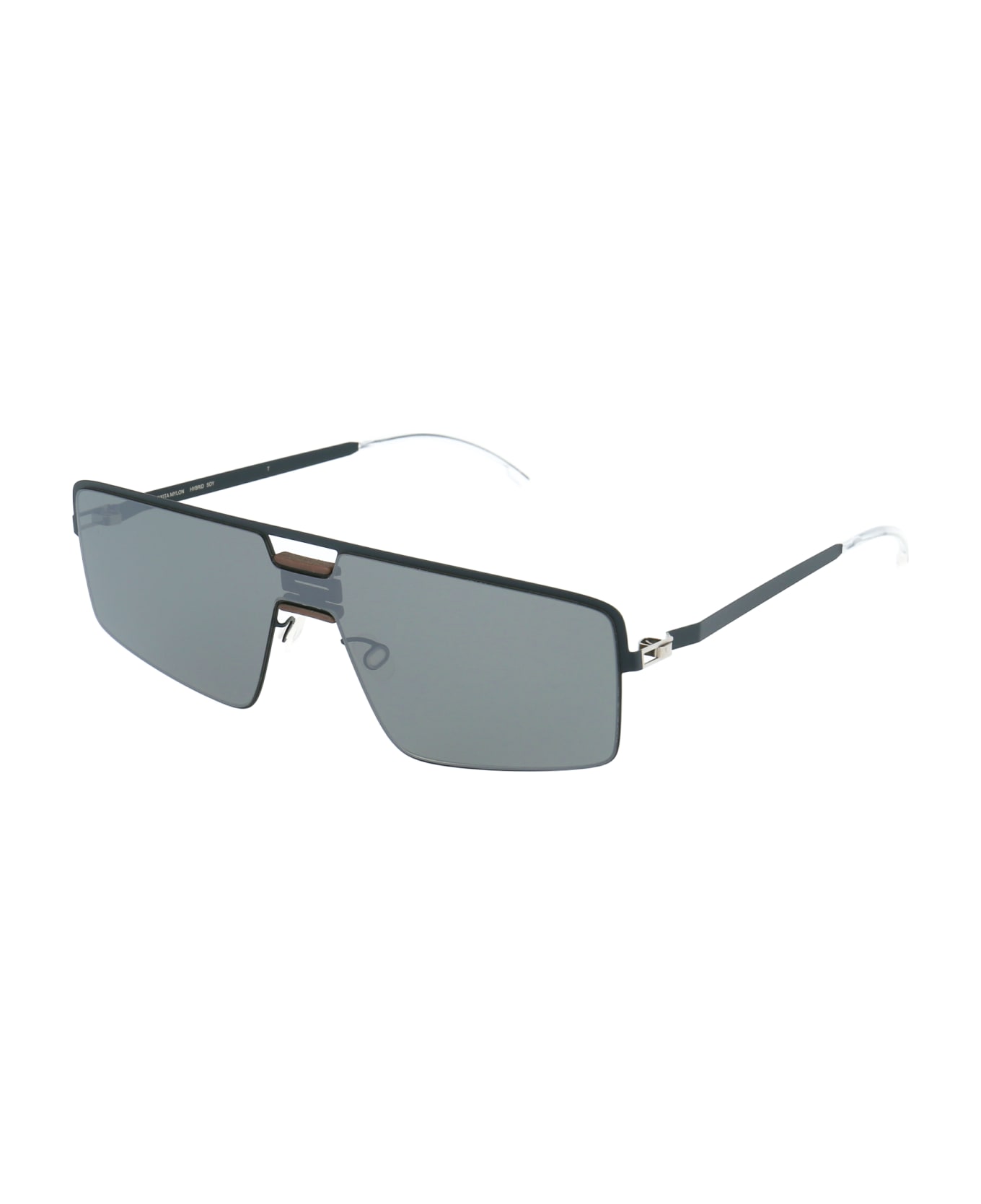 Mykita Soy Sunglasses - 472 MH50 Taupe Grey/Indigo Silver Flash Shield