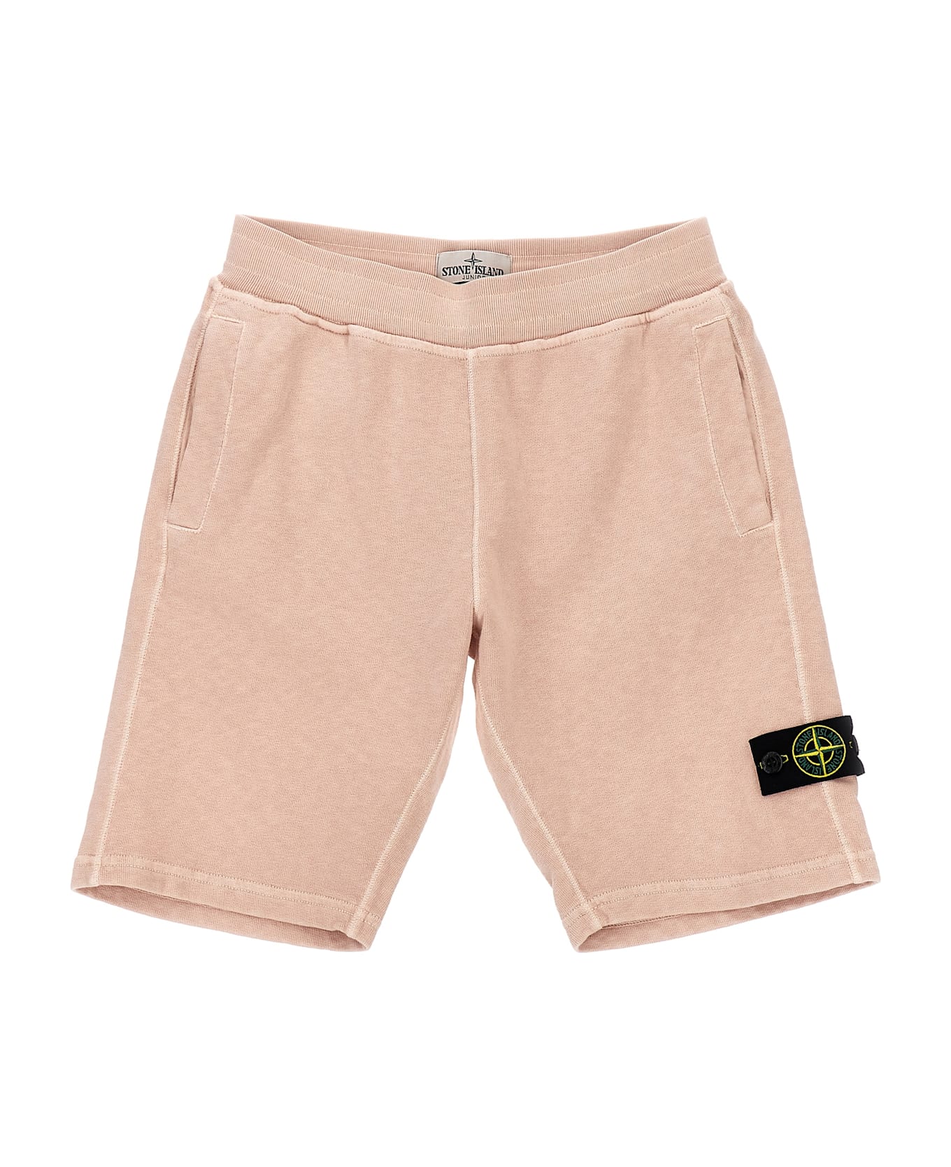 Stone Island Junior Logo Badge Bermuda Shorts - Pink