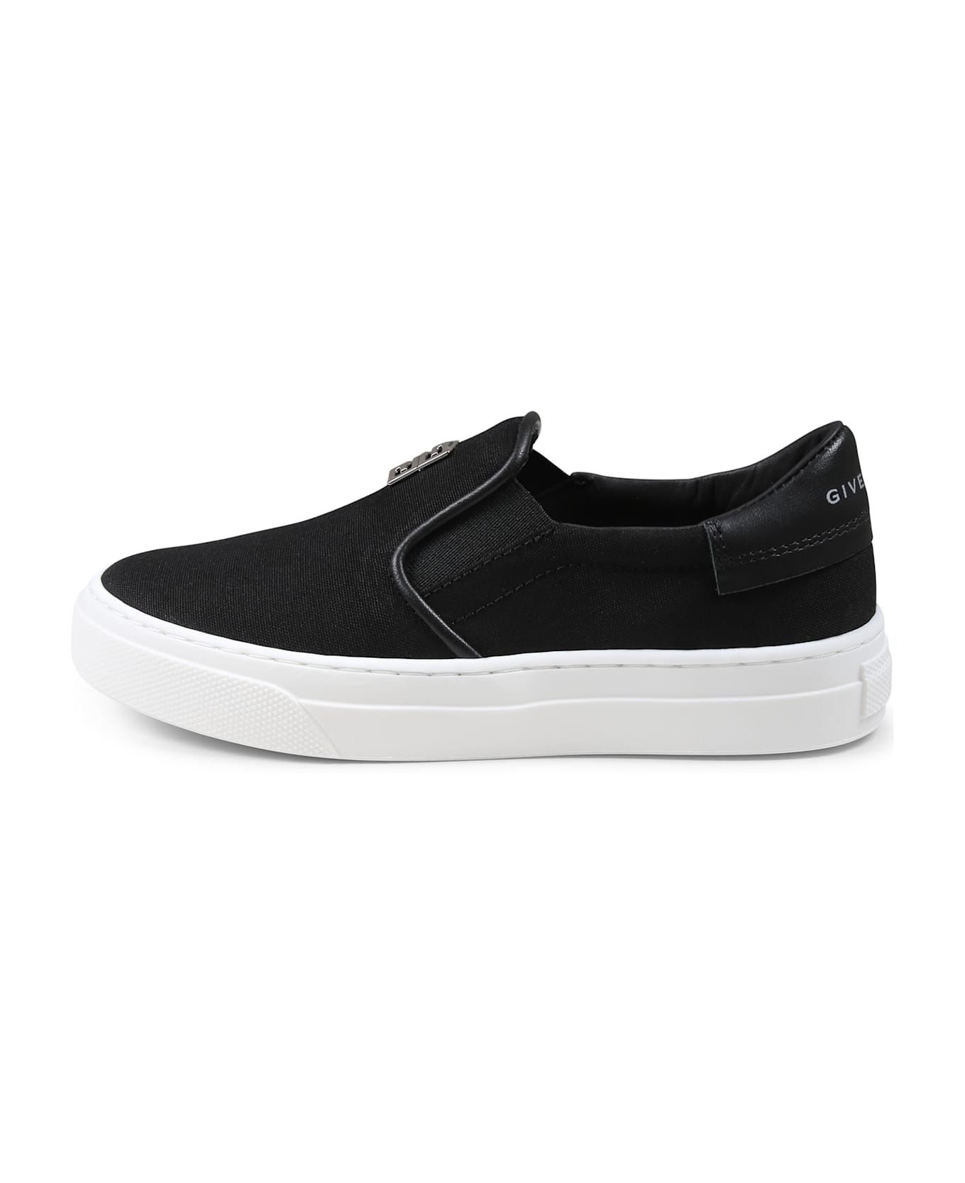 Givenchy Black Sneakers For Kids With 4g Motif - Black