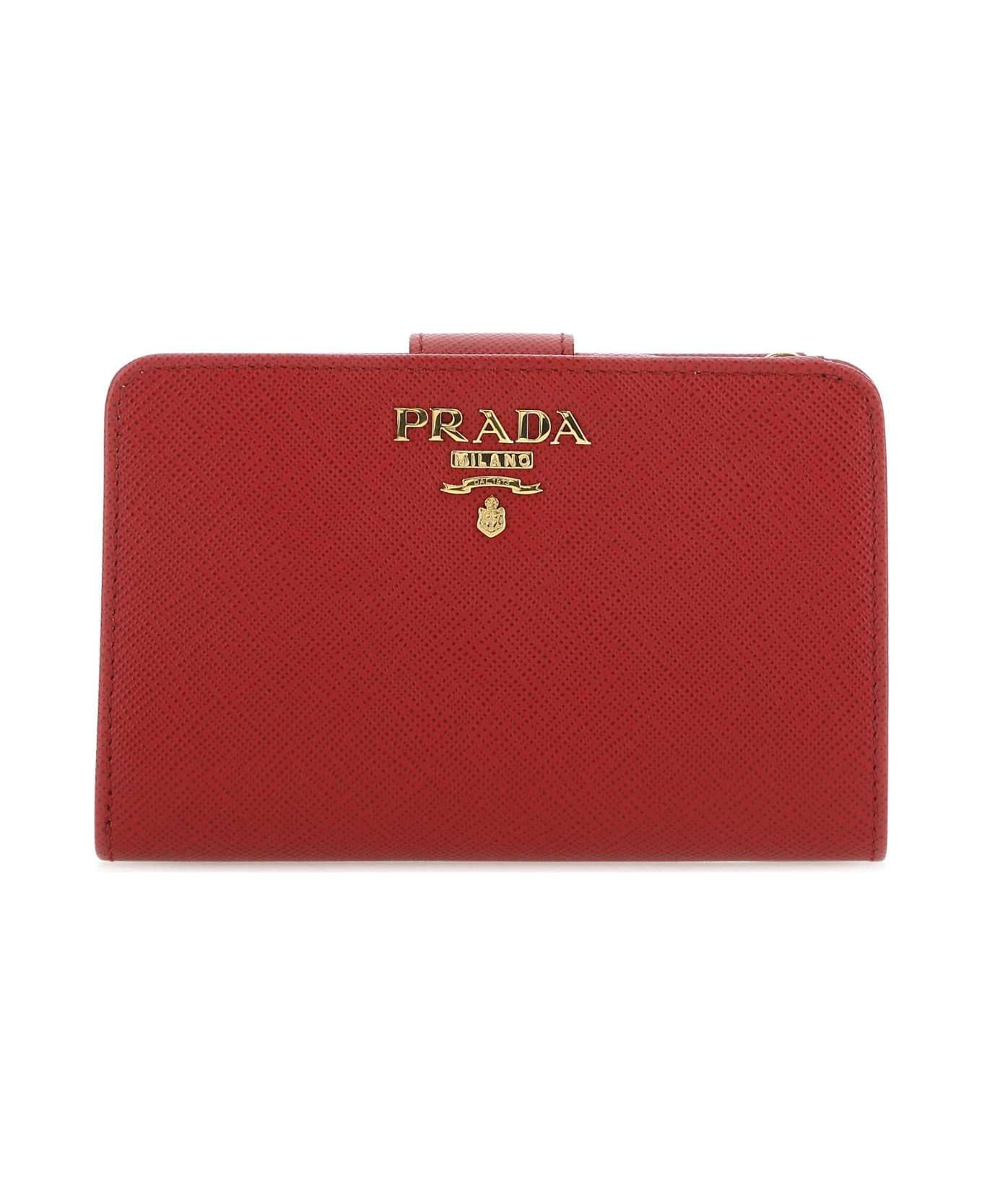 Prada Red Leather Wallet - F068Z