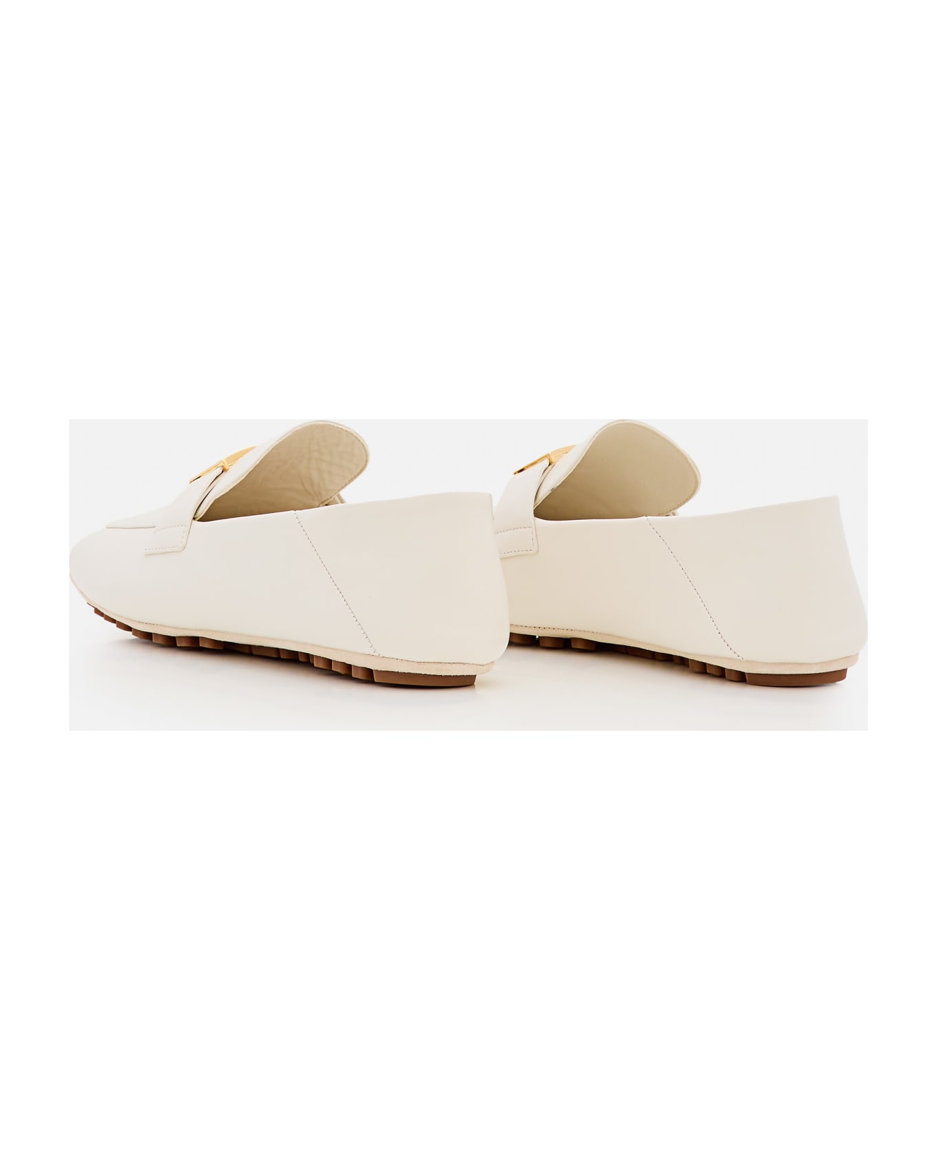 Fendi Leather Loafer - White フラットシューズ