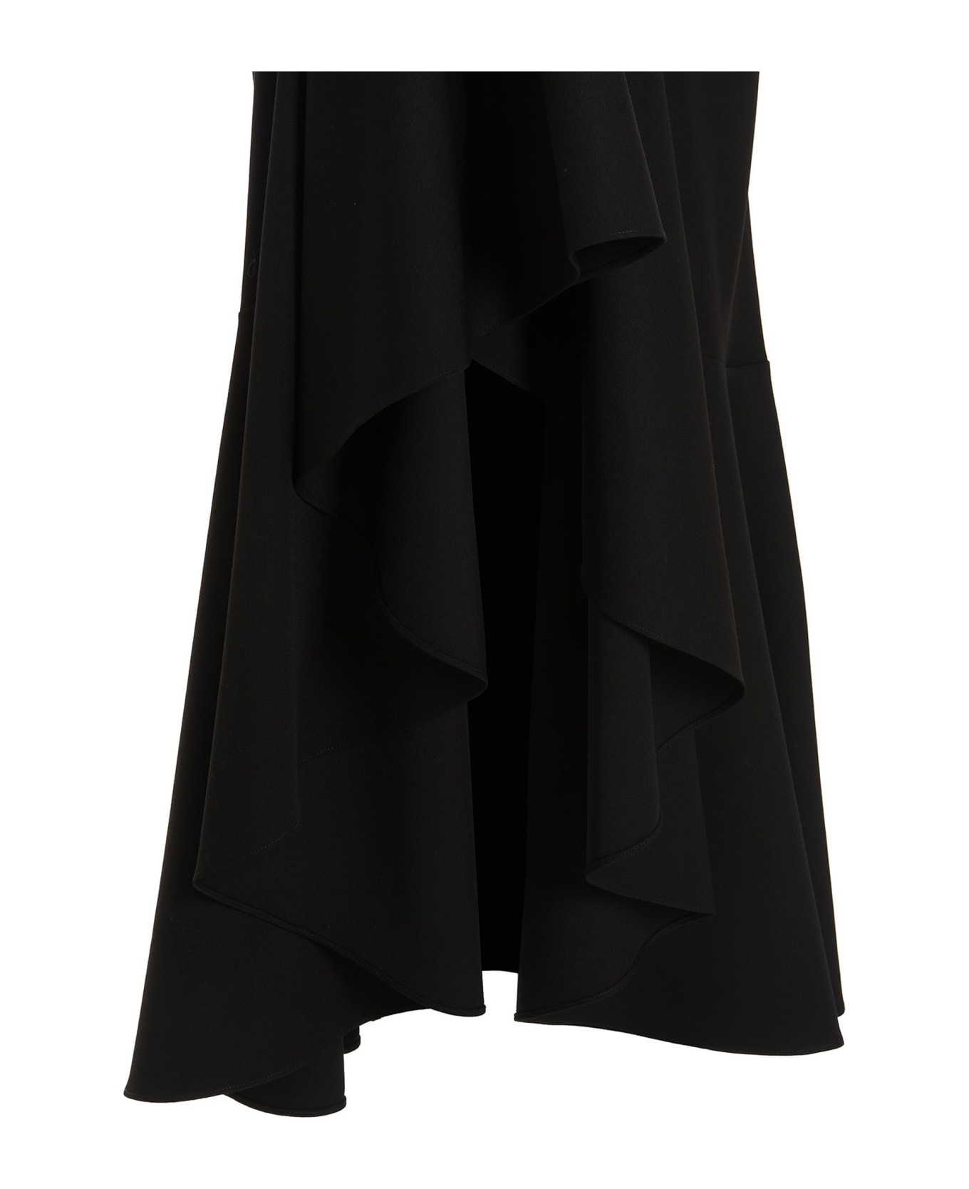 Alexander McQueen Draped Long Skirt - Black  