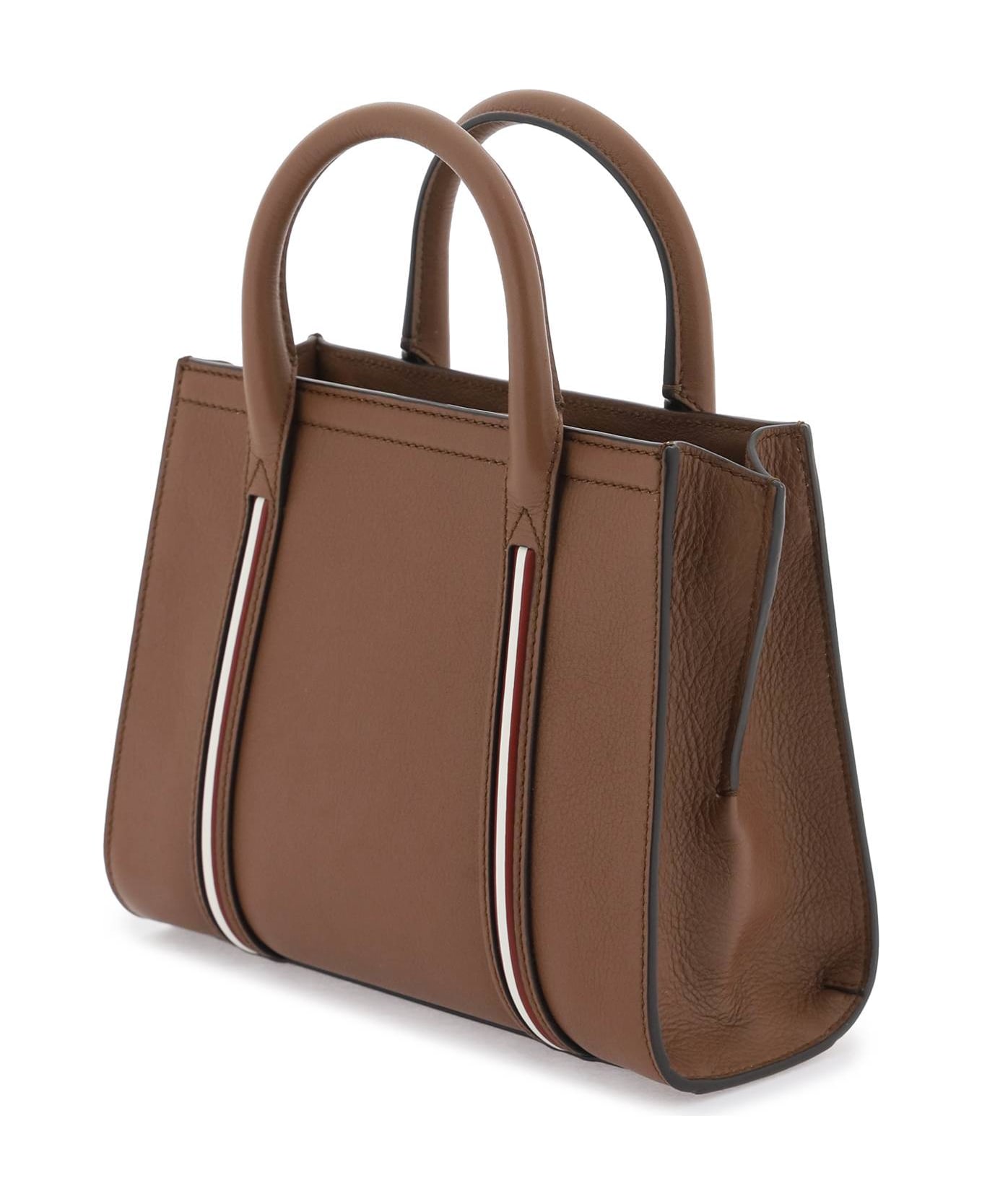 Bally Small Code Tote Bag - CUERO 21 ORO (Brown)