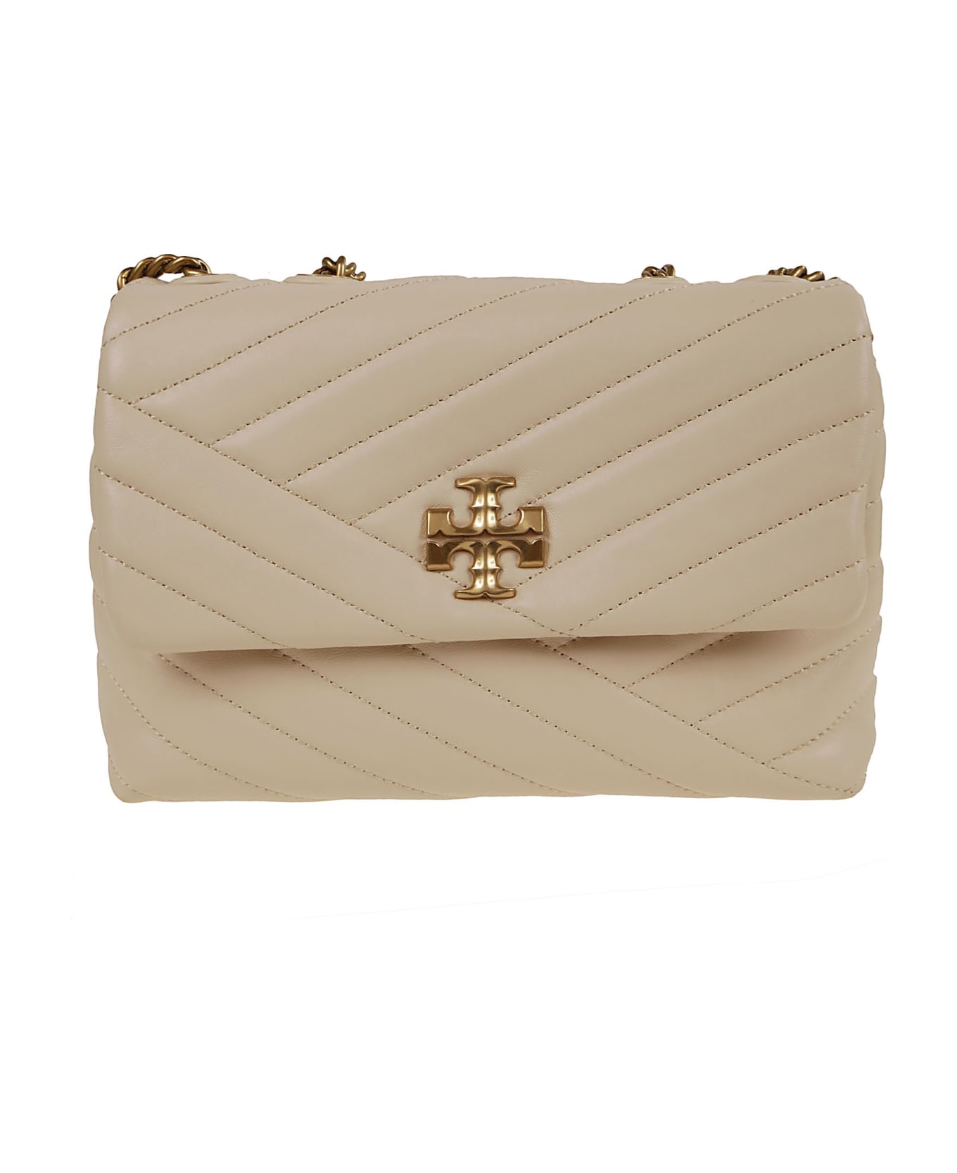 Tory Burch Kira Chevron Small Convertible Shoulder Bag in Natural