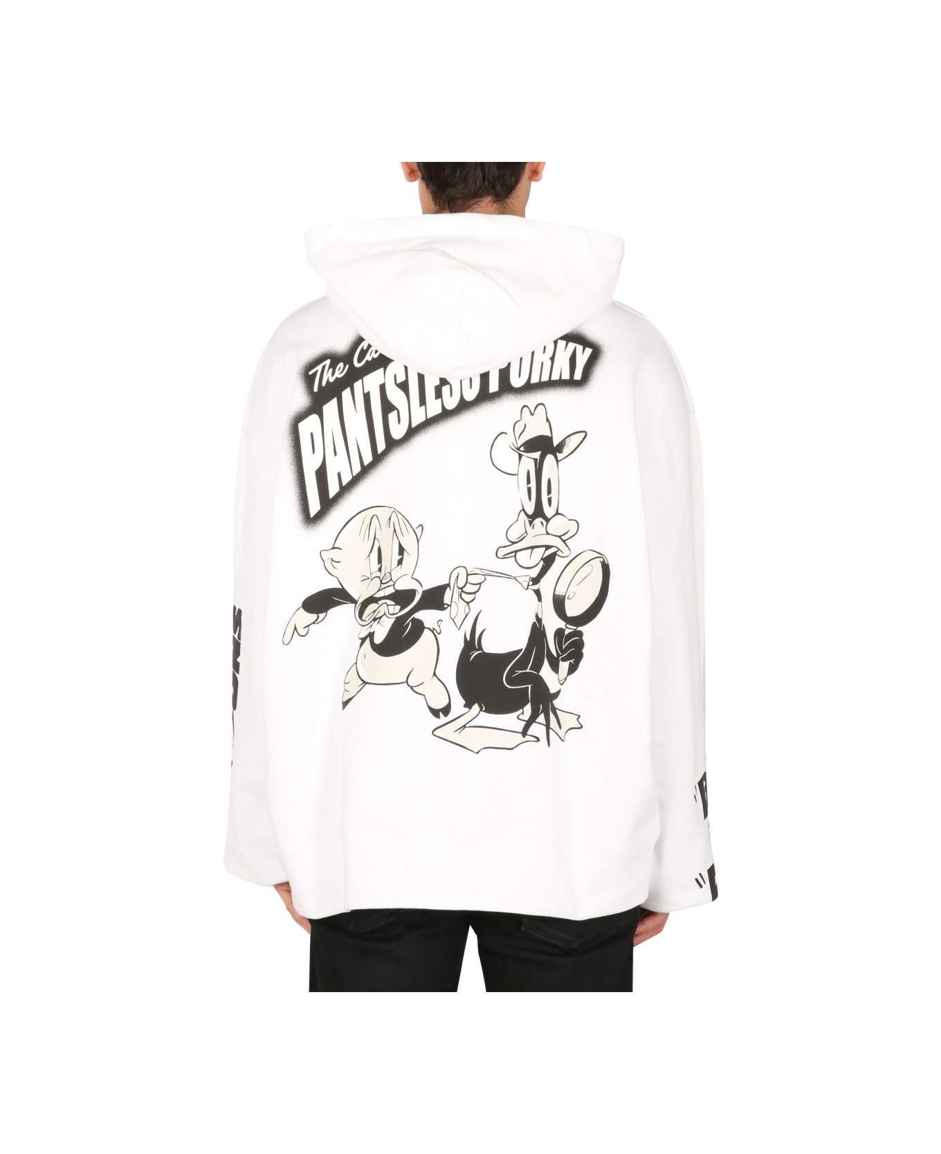 GCDS Sweatshirt With Looney Tunes Print - WHITE
