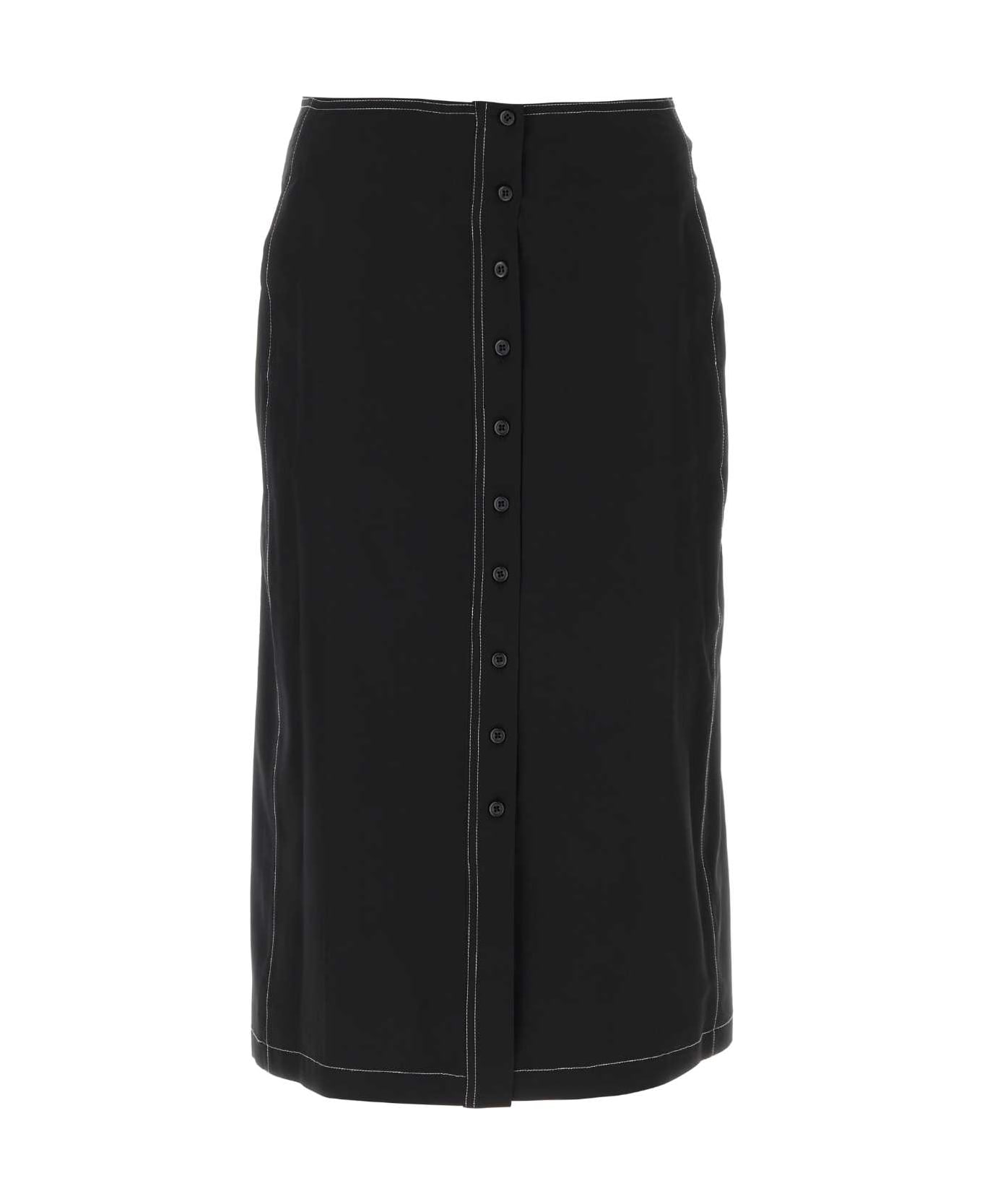 Low Classic Black Crepe Skirt - BLACK