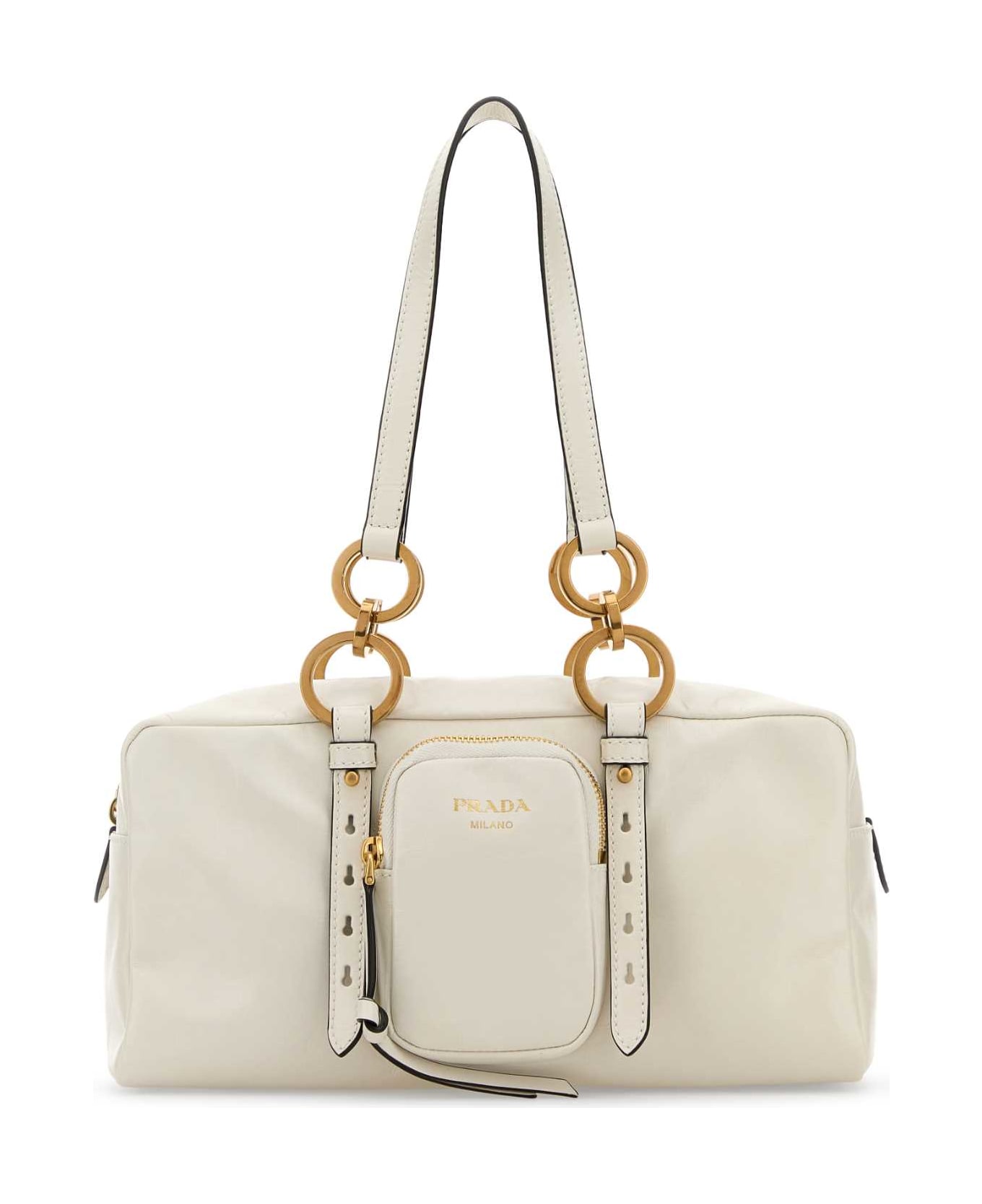 Prada Ivory Leather Handbag - BIANCON