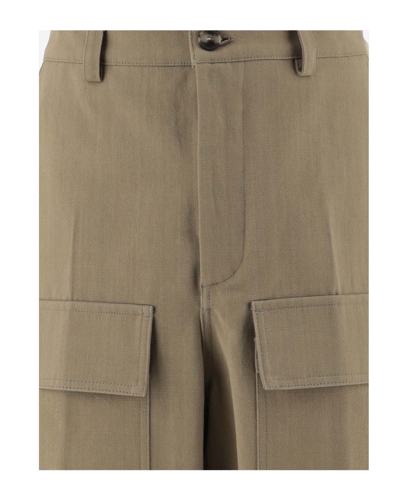 Valentino Cotton Cargo Pants - Beige