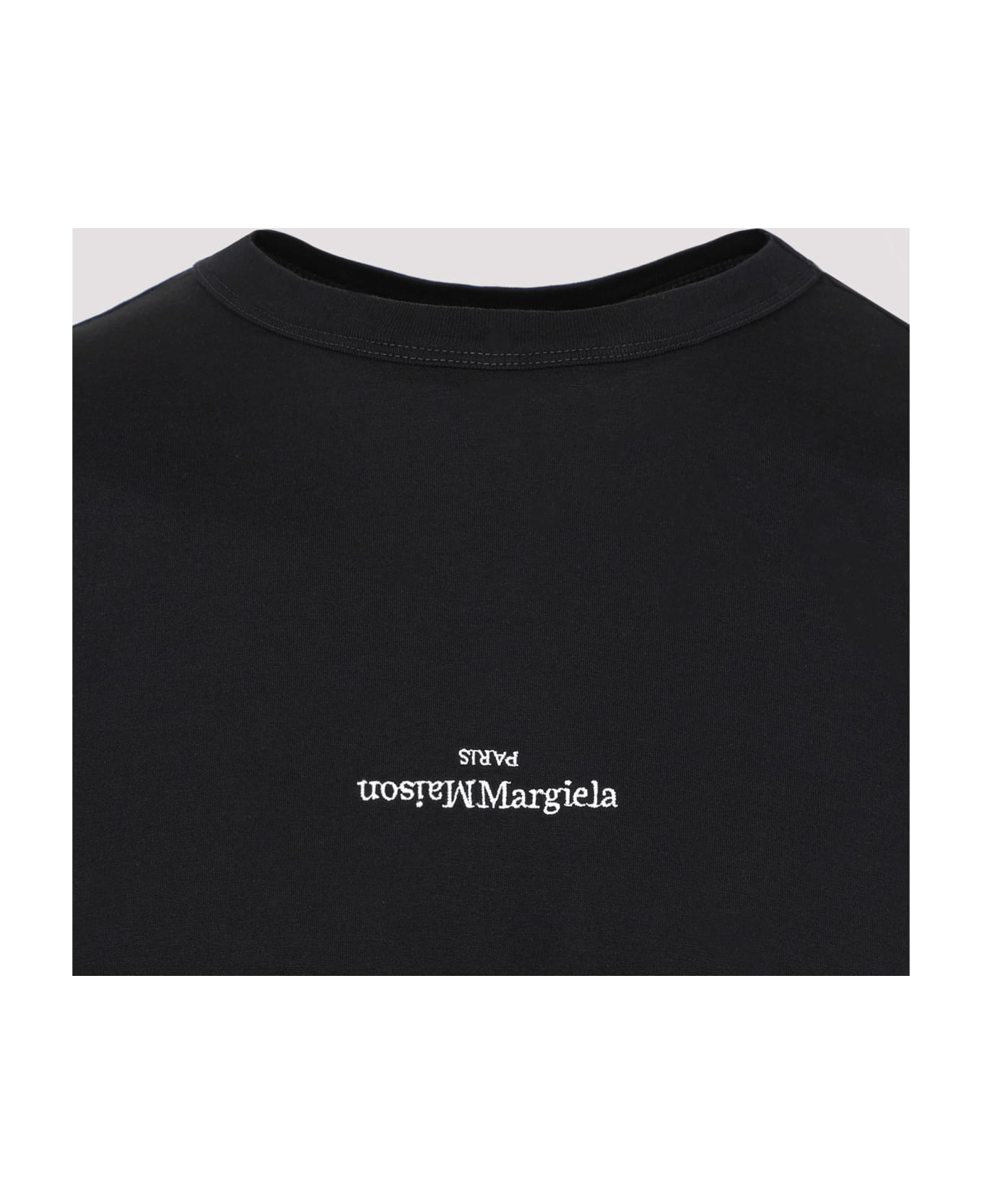 Maison Margiela T-shirt With Logo - Black White