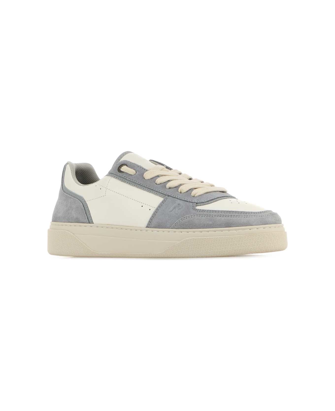 REPRESENT Two-tone Leather And Suede Initial Sneakers - LIGGREFLAWHI
