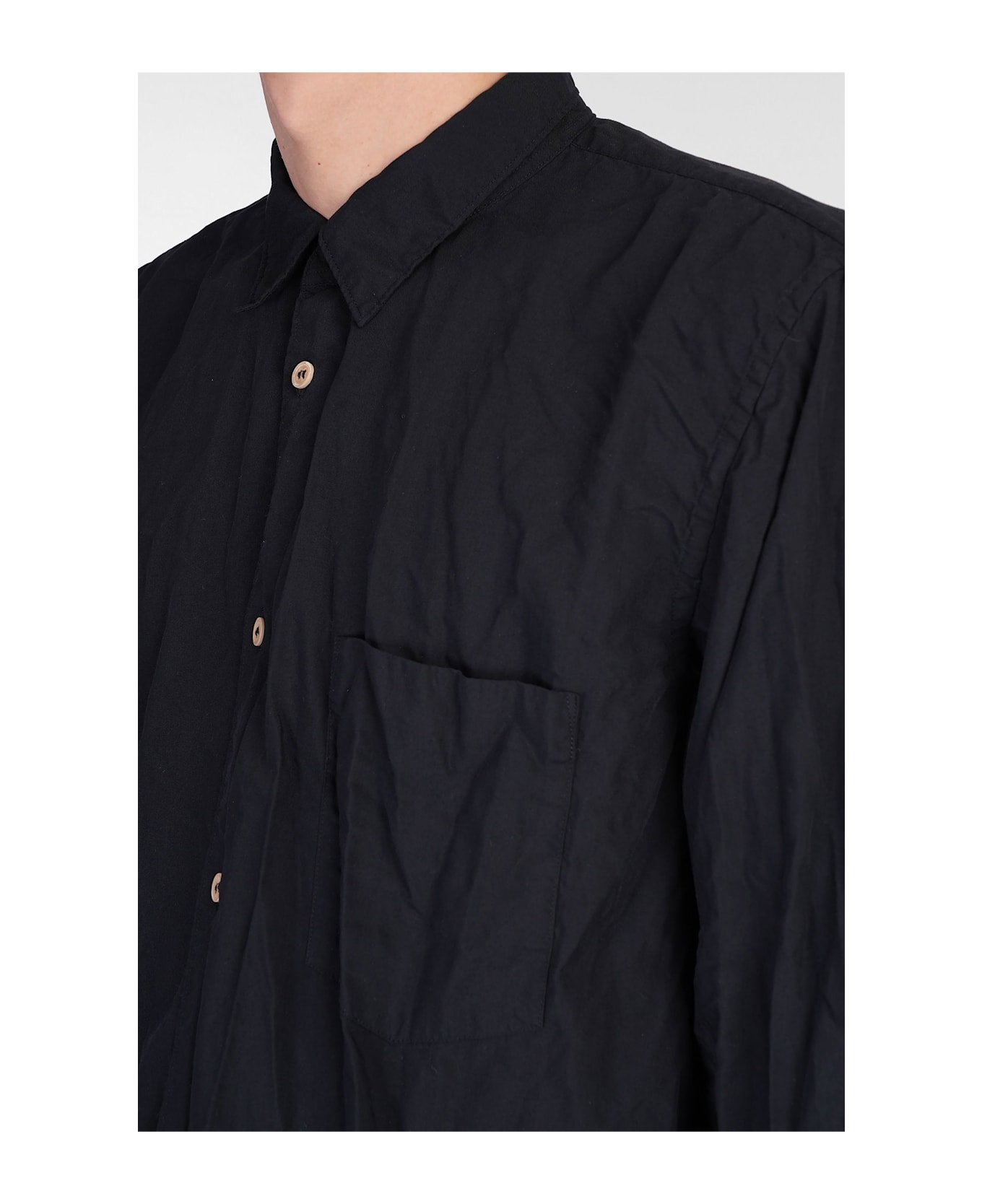 Comme Des Garçons Homme Plus Shirt In Black Polyester - black